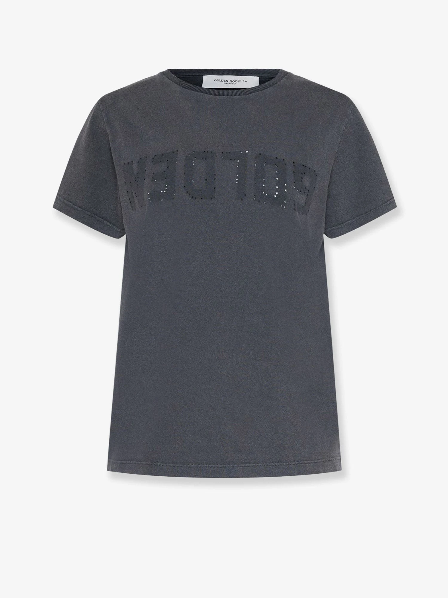 Distressed cotton t-shirt