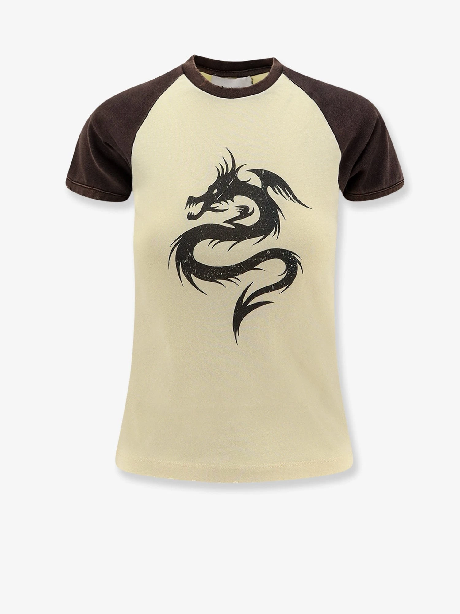 Cotton T-shirt with used effect