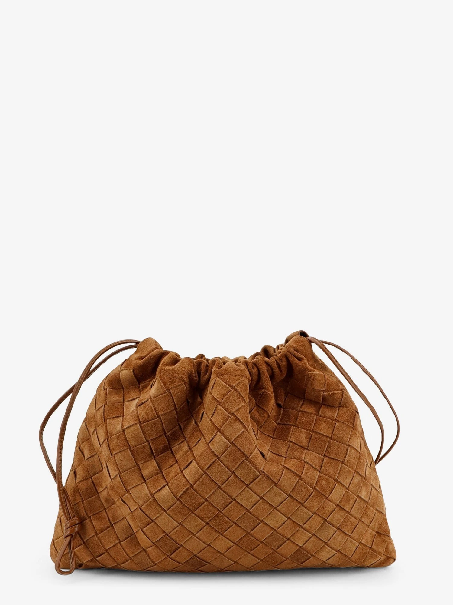 Medium Dustbag in suede with Intrecciato effect.webp