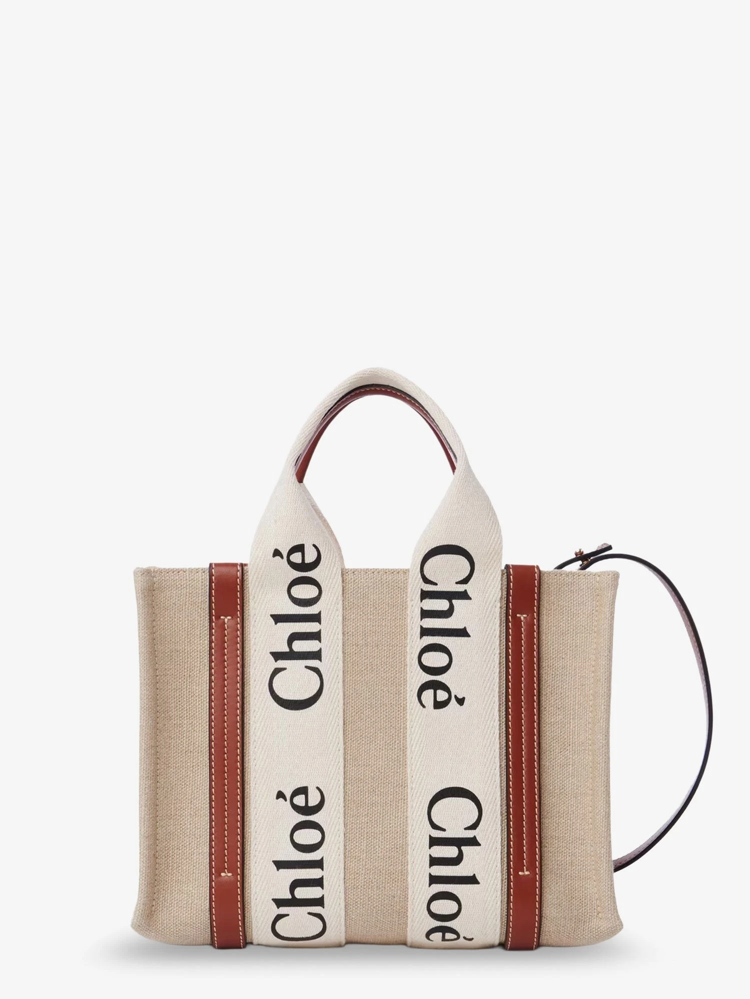 Woody linen and leather Tote Bag.webp