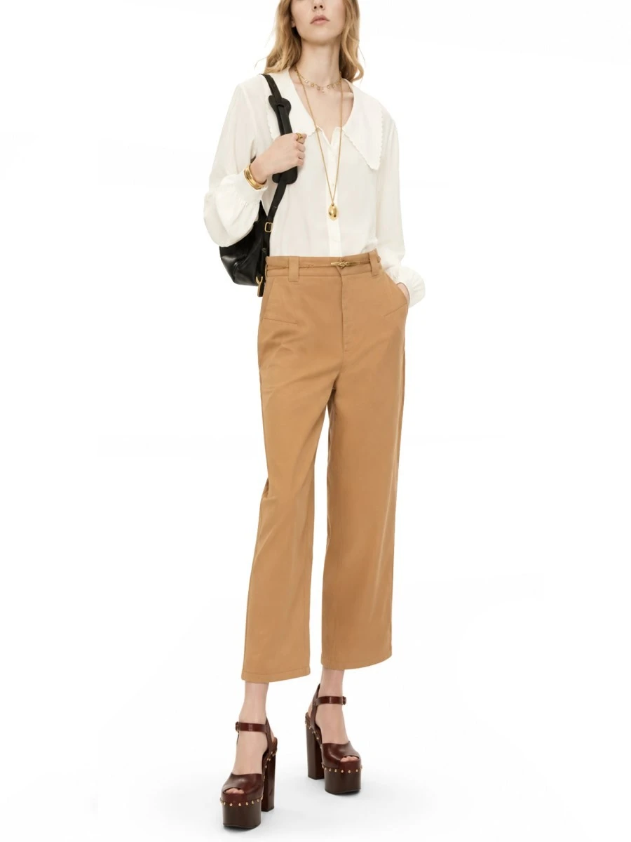 BLUSA CON MANICHE A SBUFFO IN CRÊPE DE CHINE.webp