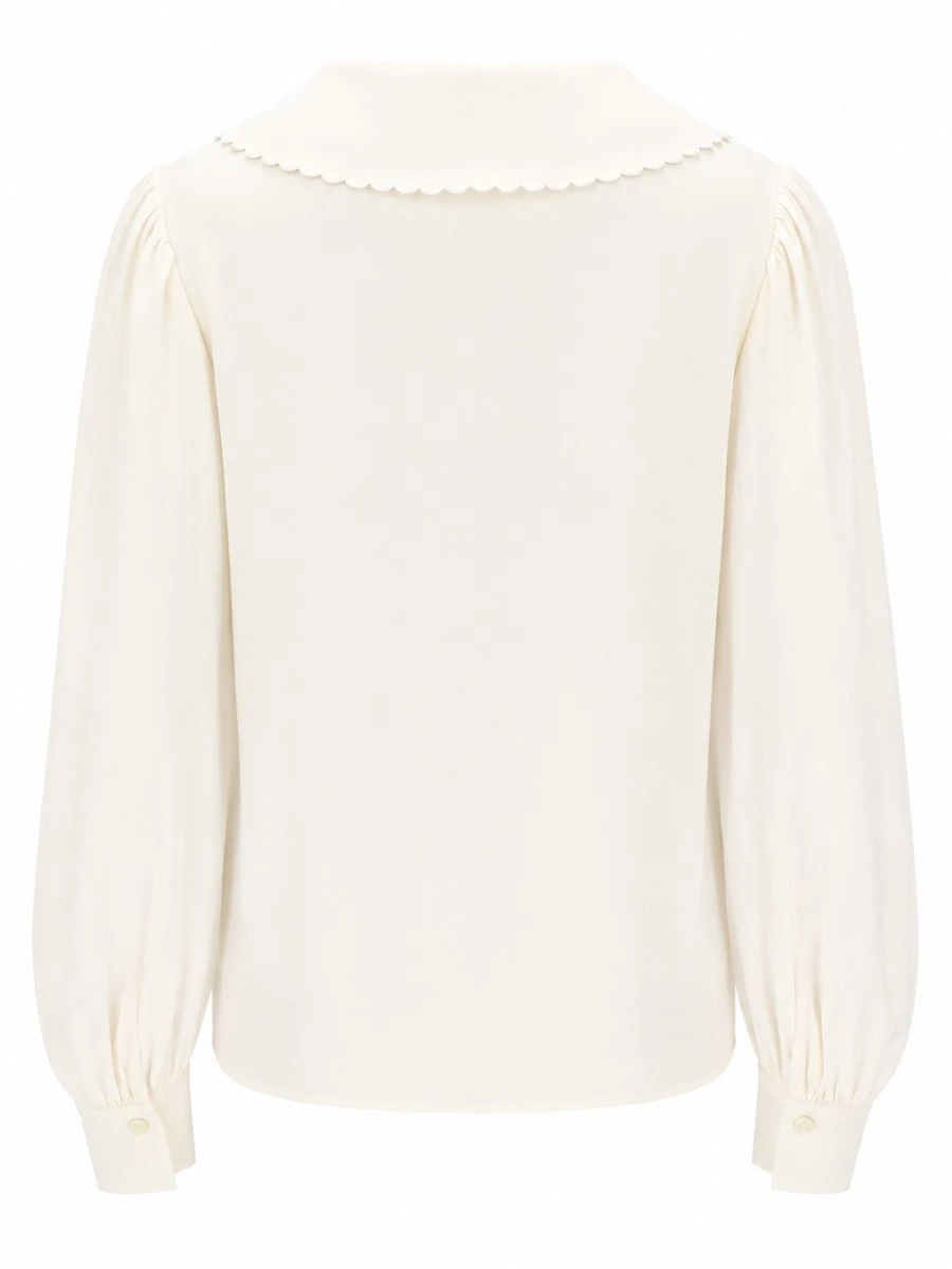BLUSA CON MANICHE A SBUFFO IN CRÊPE DE CHINE.webp