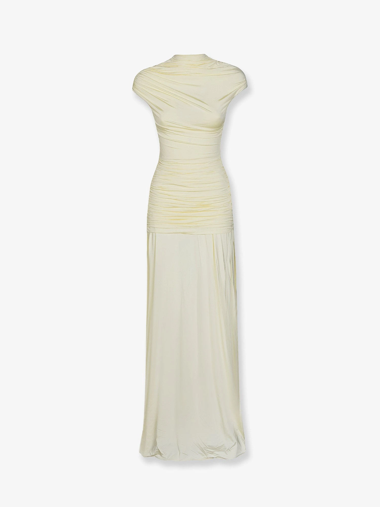 Draped jersey long dress.webp