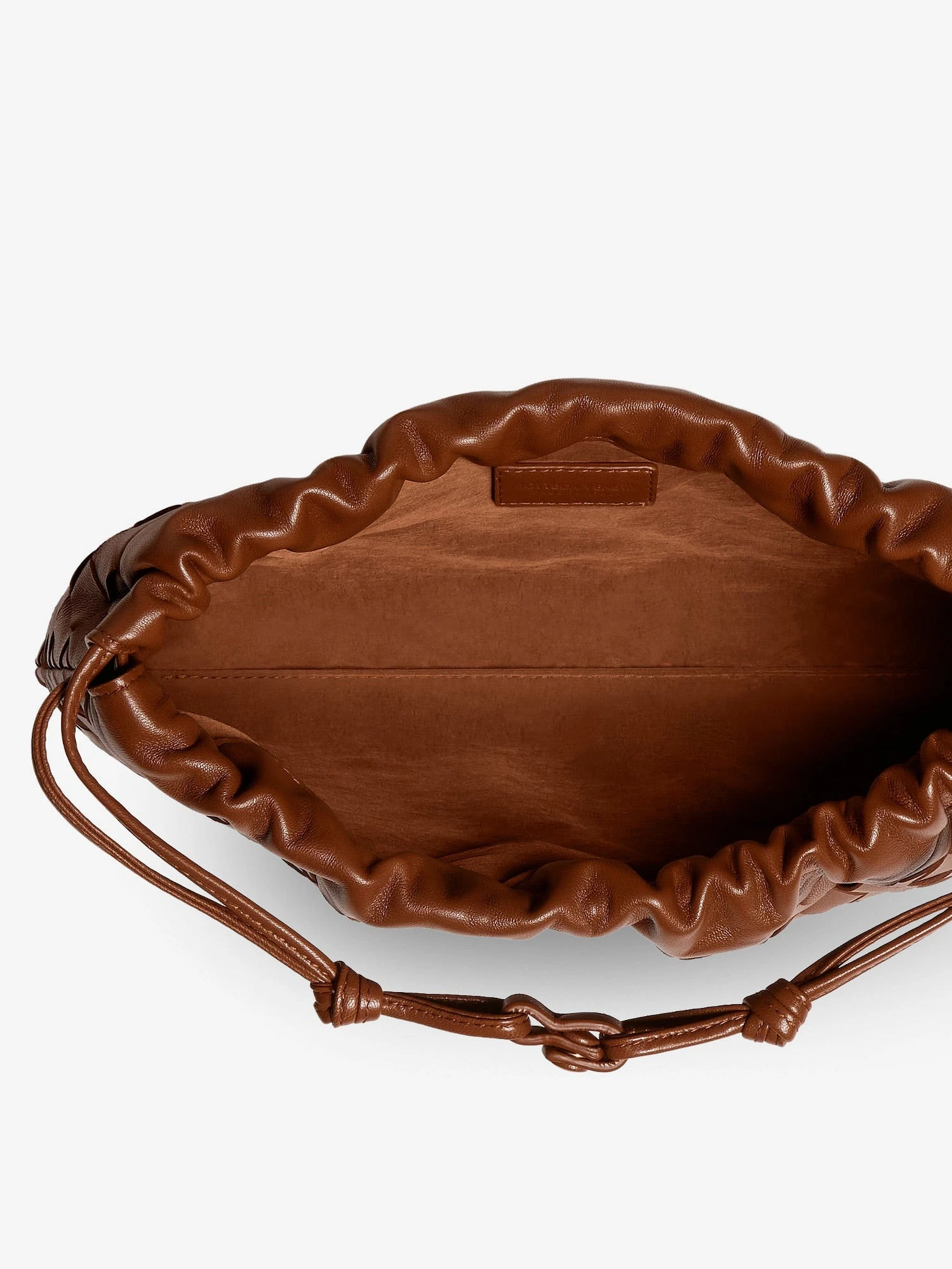 Medium Dustbag leather clutch bag with Intrecciato effect