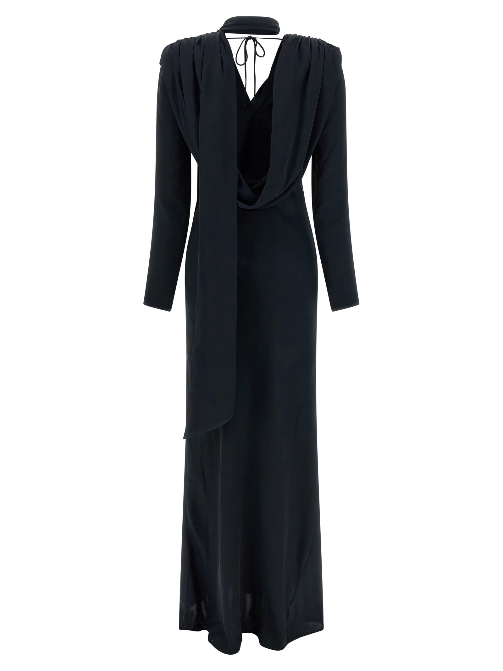 'Satin Maxi Drapy' dress