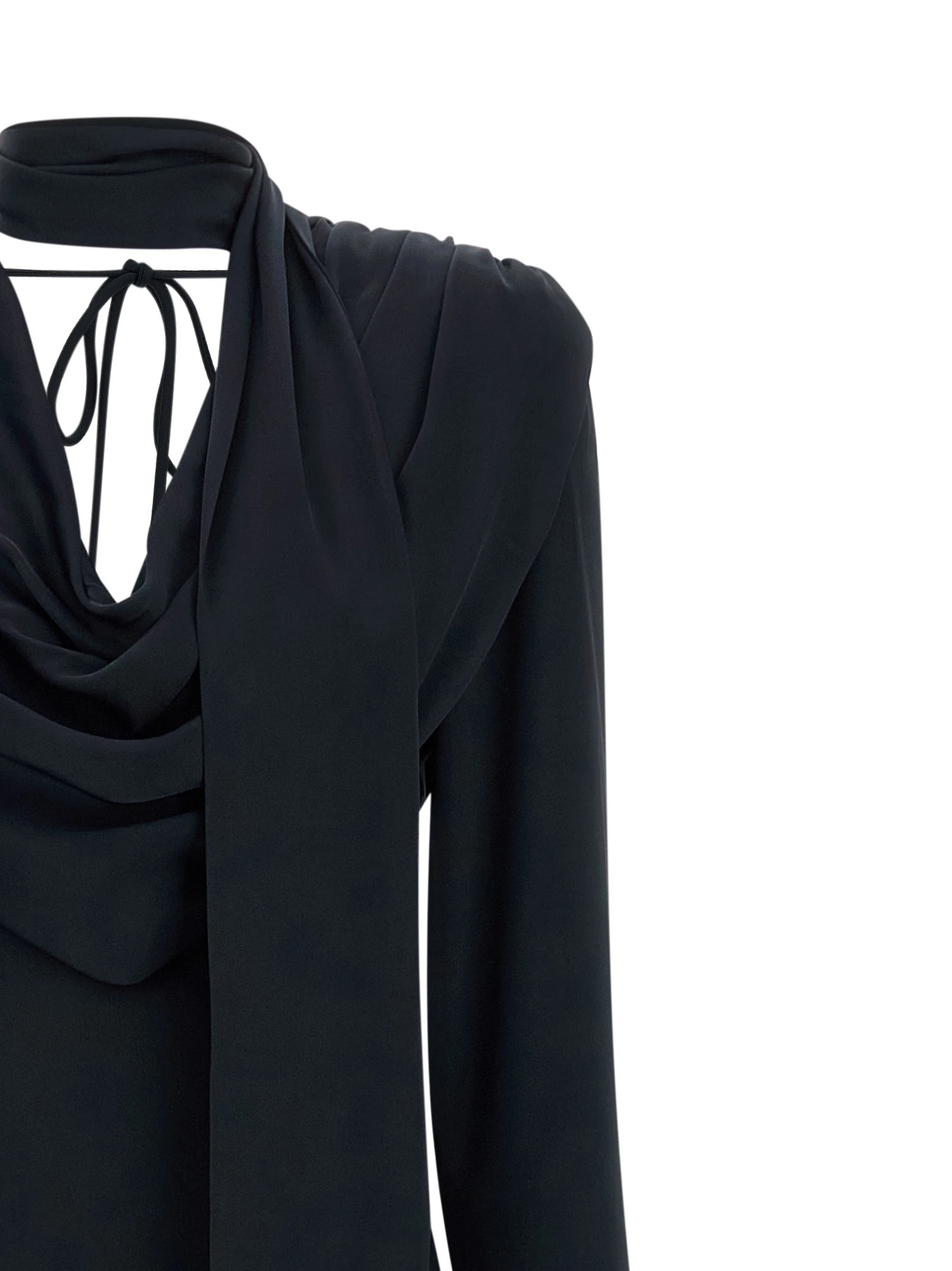 'Satin Maxi Drapy' dress