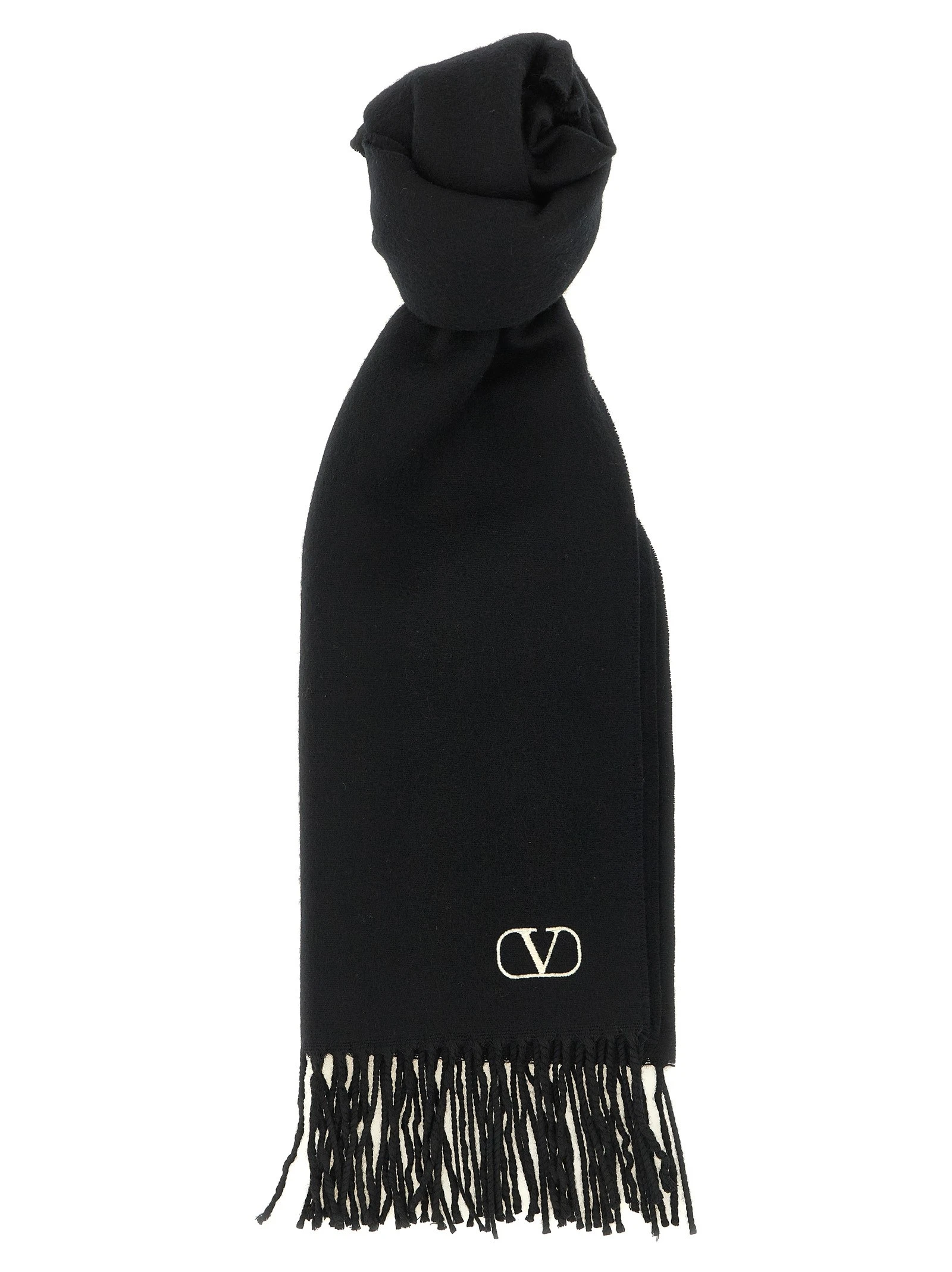 Cashmere scarf Valentino Garavani with fringes