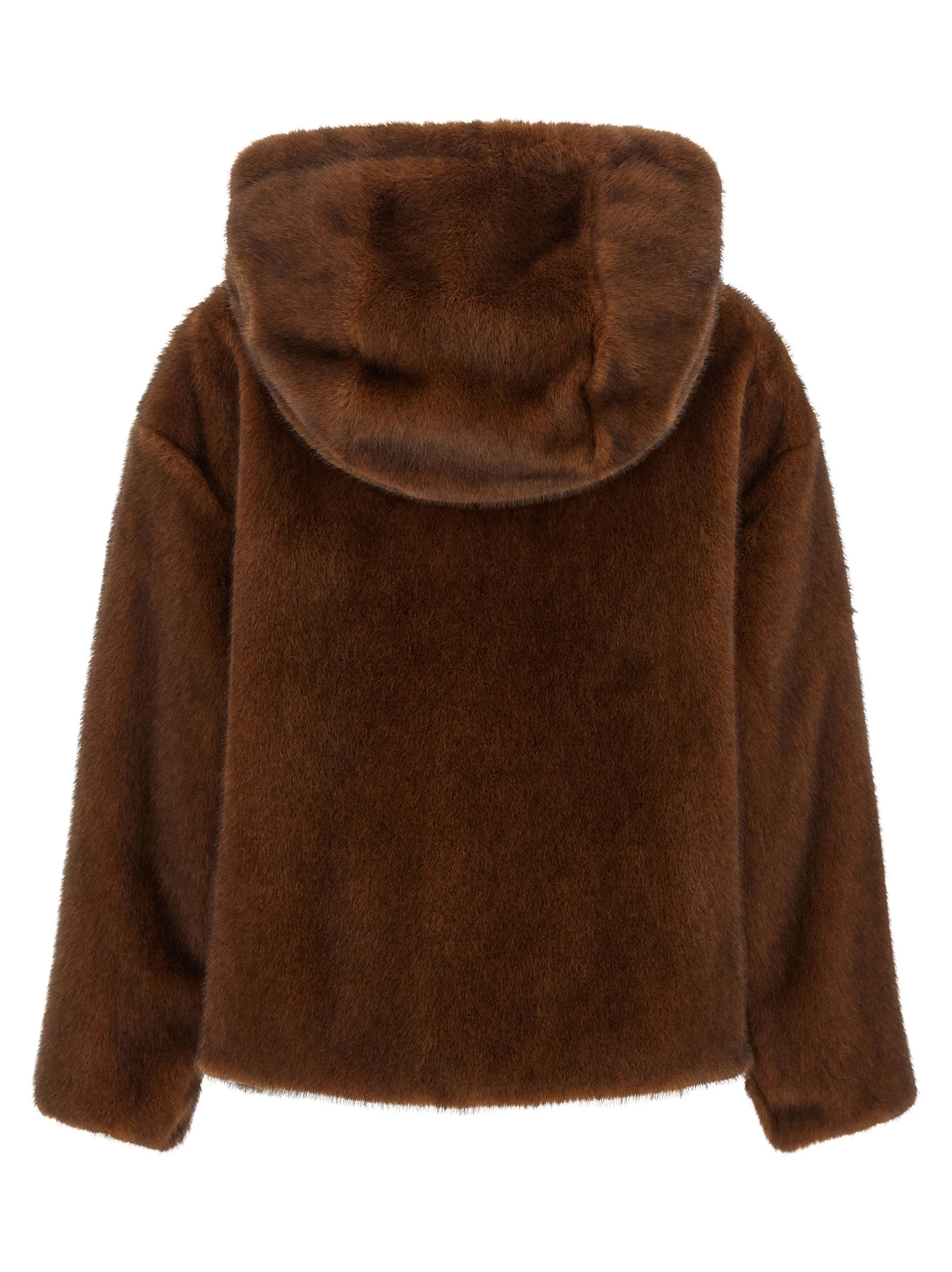 Faux fur bomber jacket