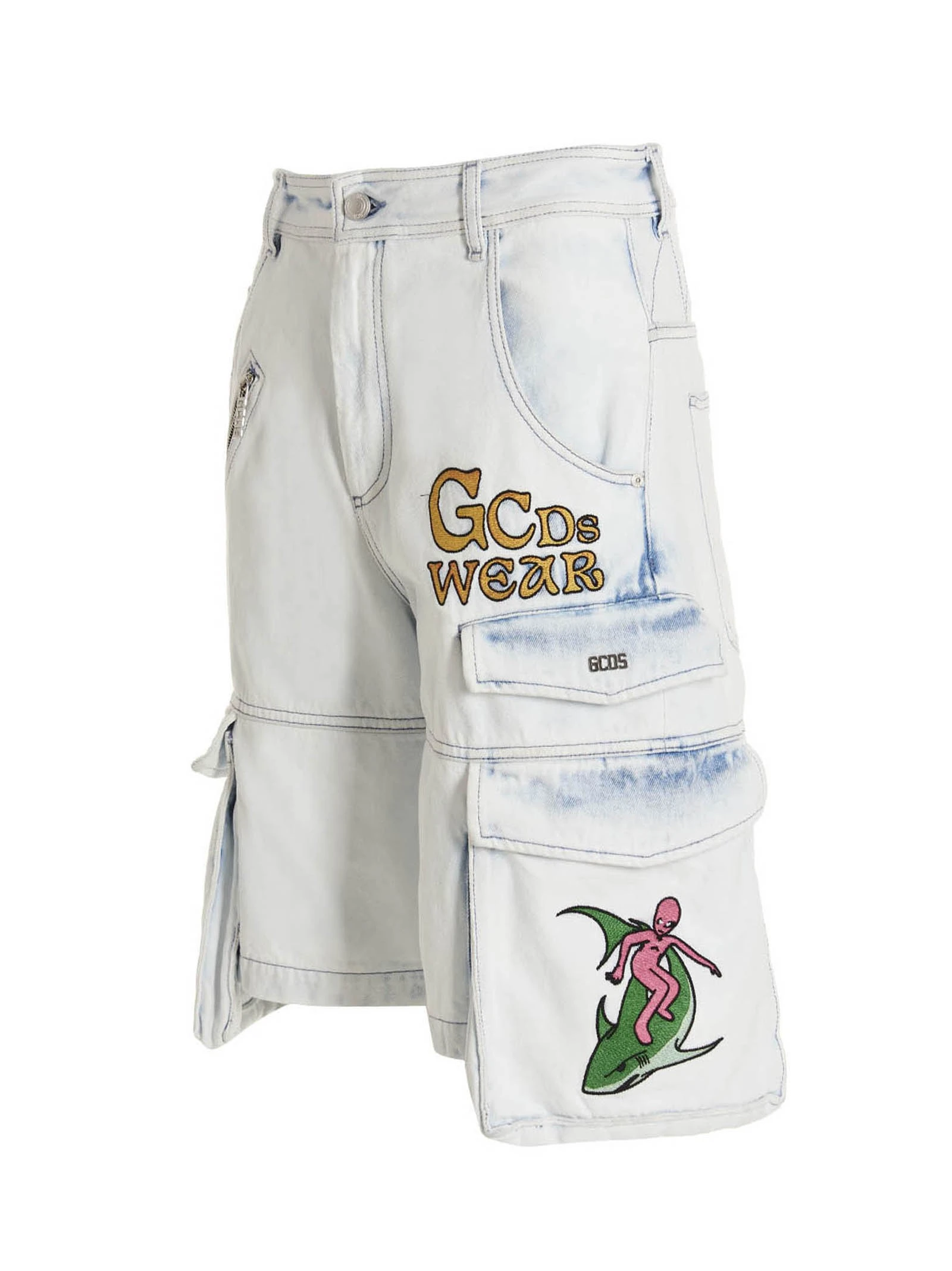 Bleached Embroidered Ultracargo' bermuda shorts