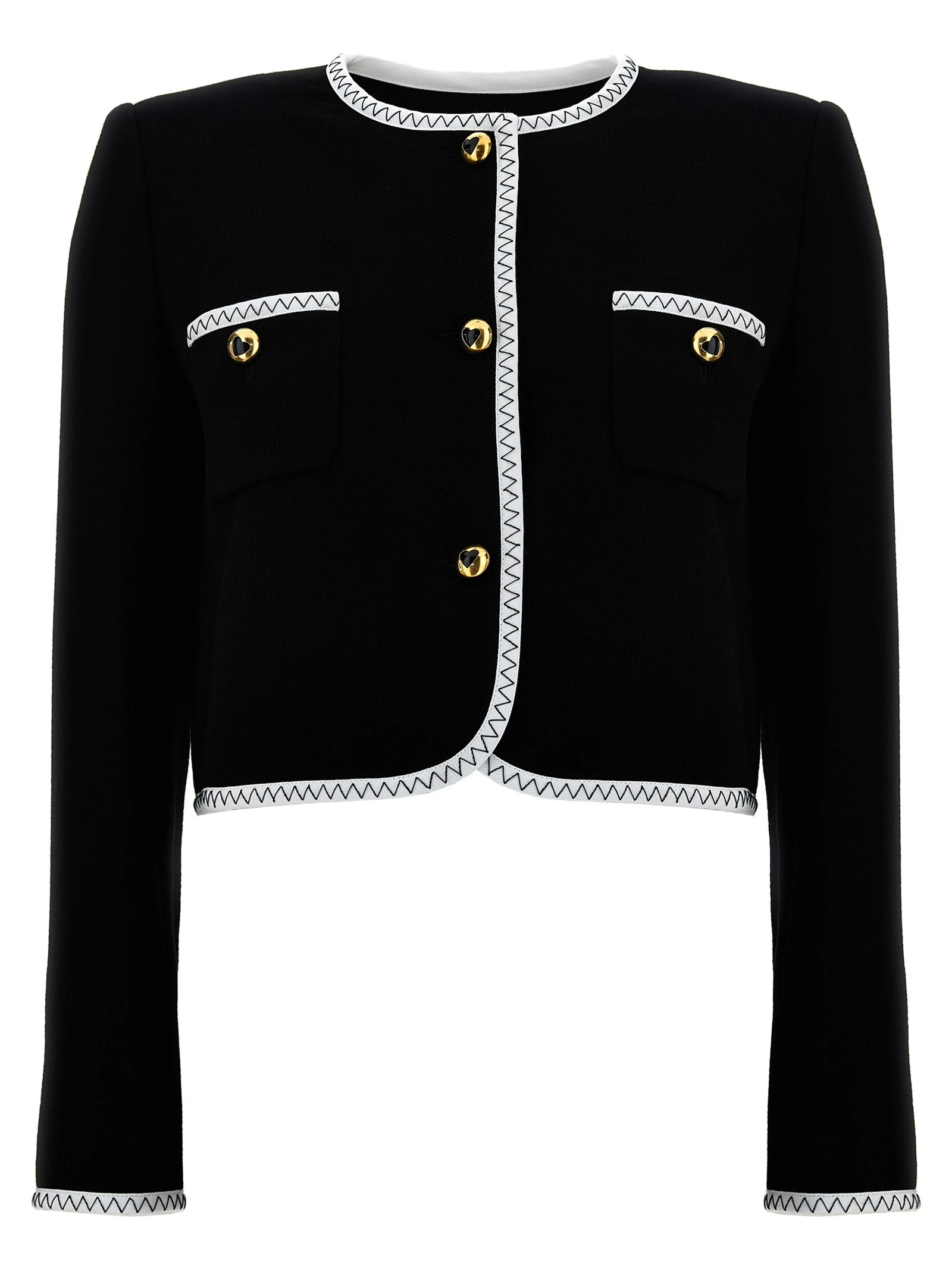 Crepe short jacket