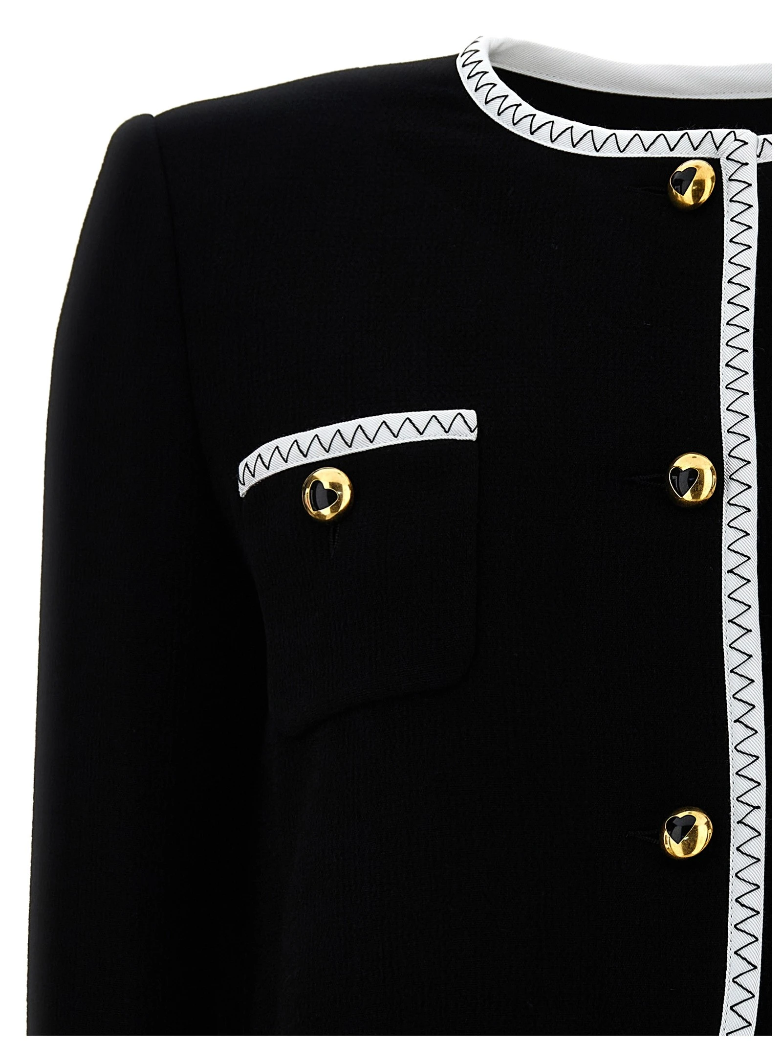 Crepe short jacket