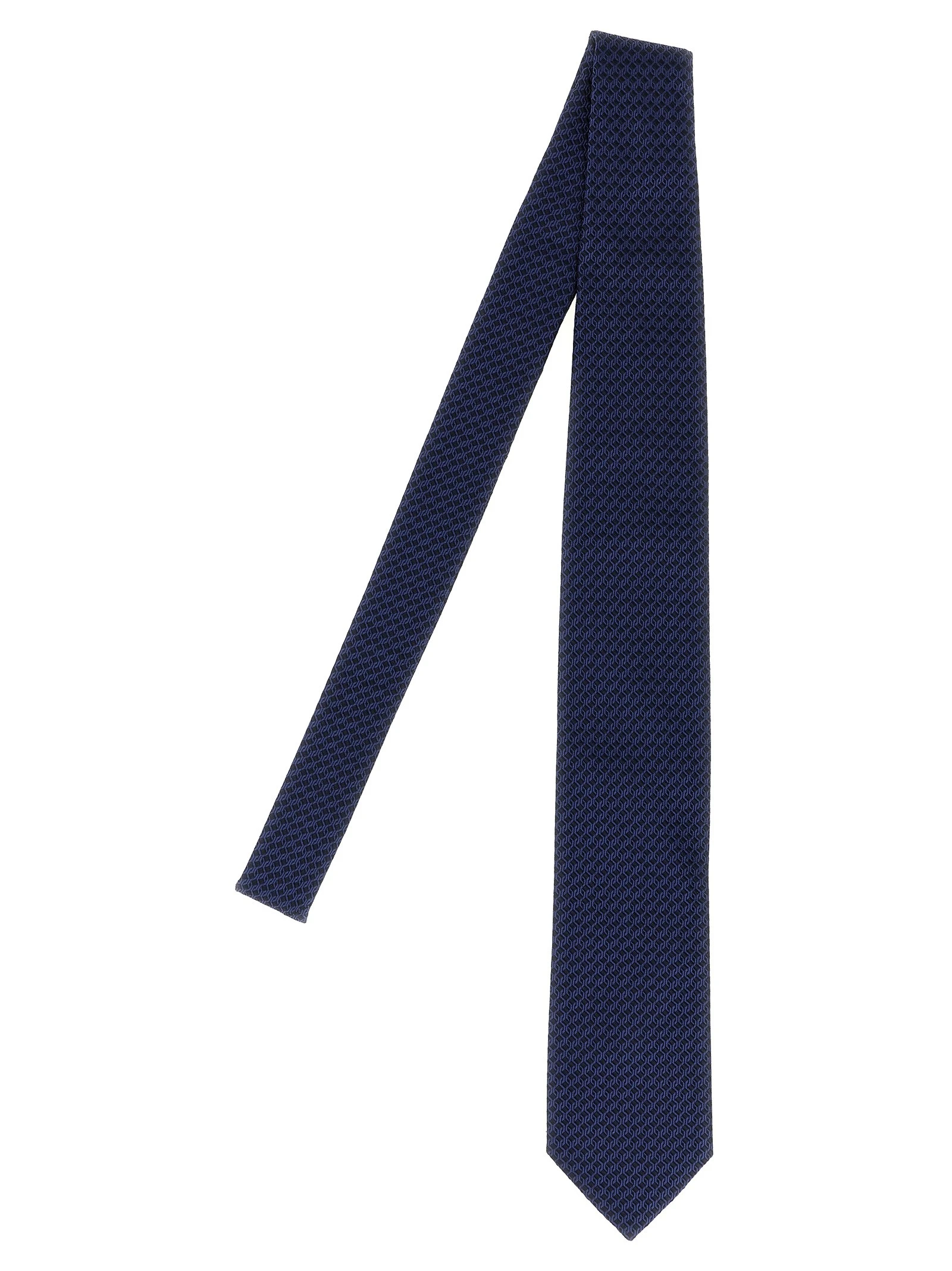 Patterned silk tie