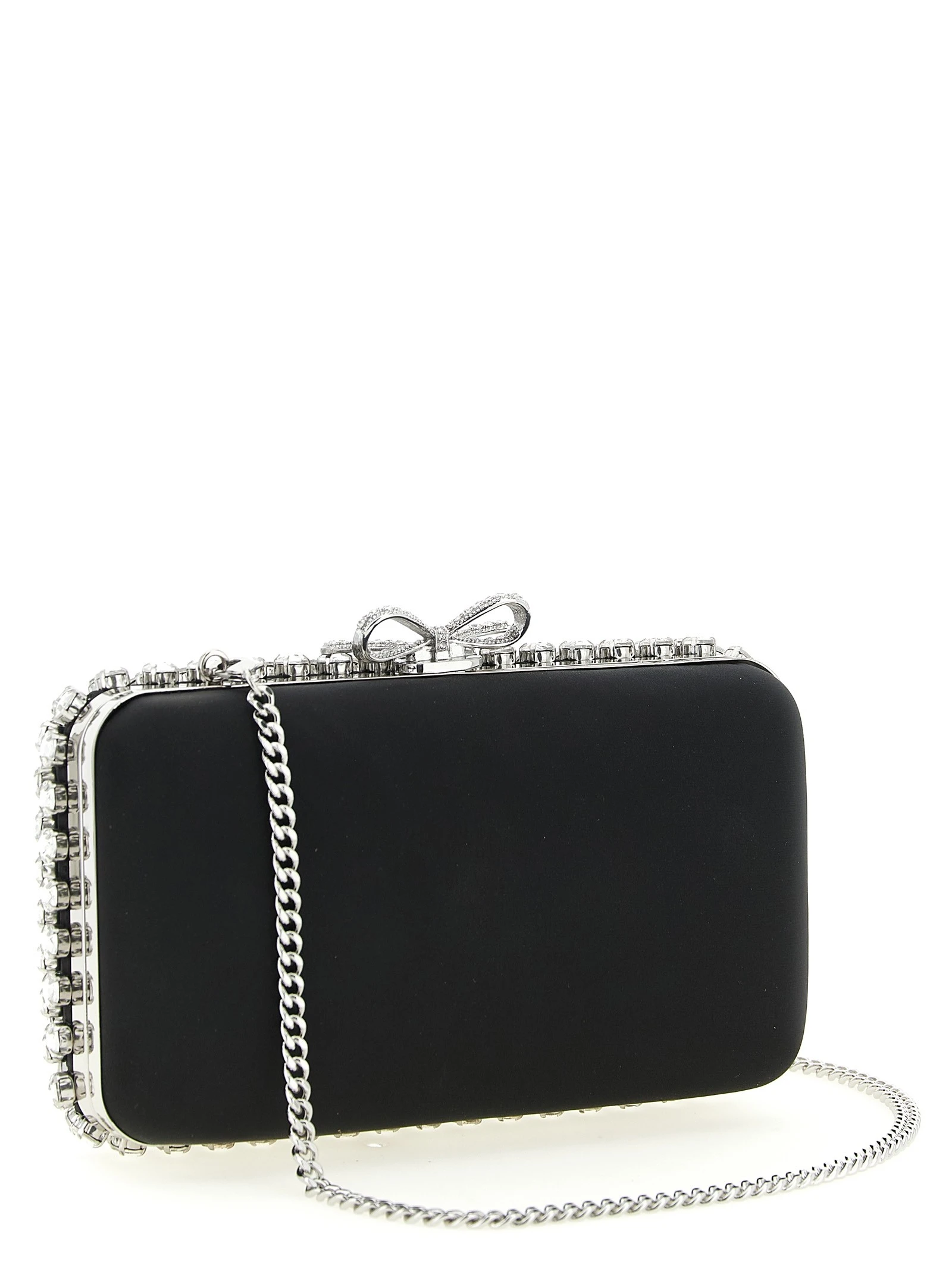 'Black Satin Crystal' clutch
