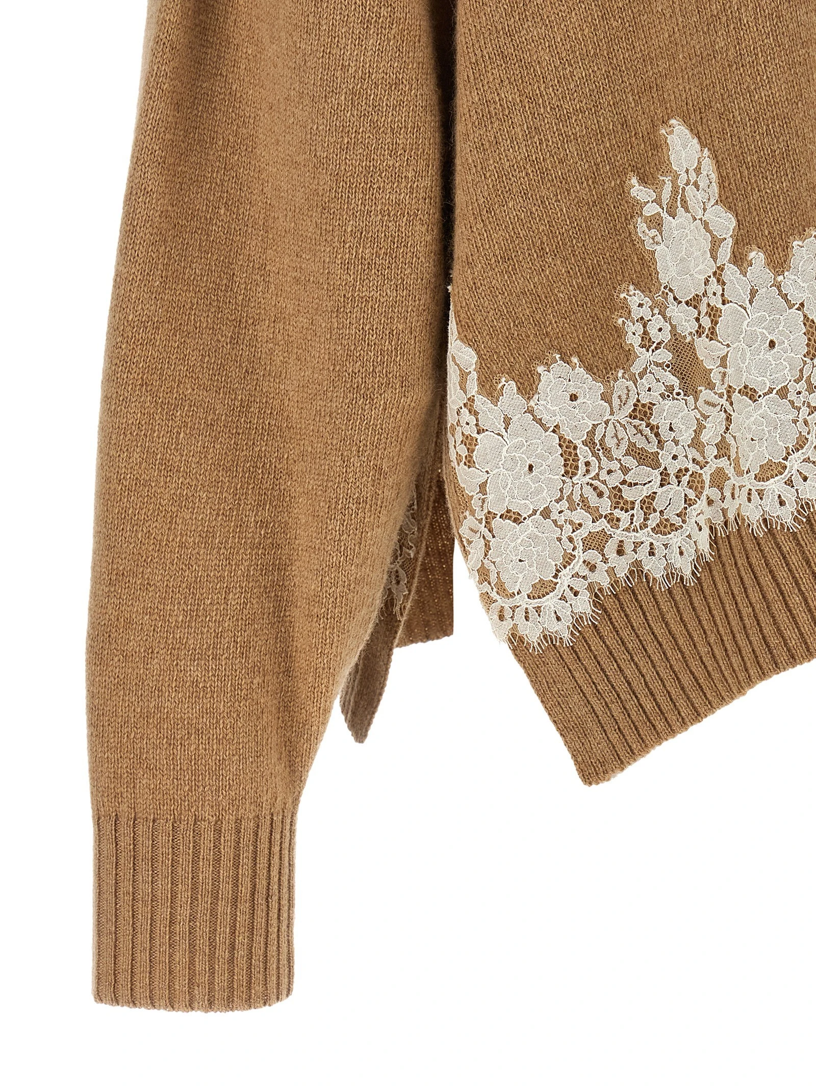 Lace insert cardigan