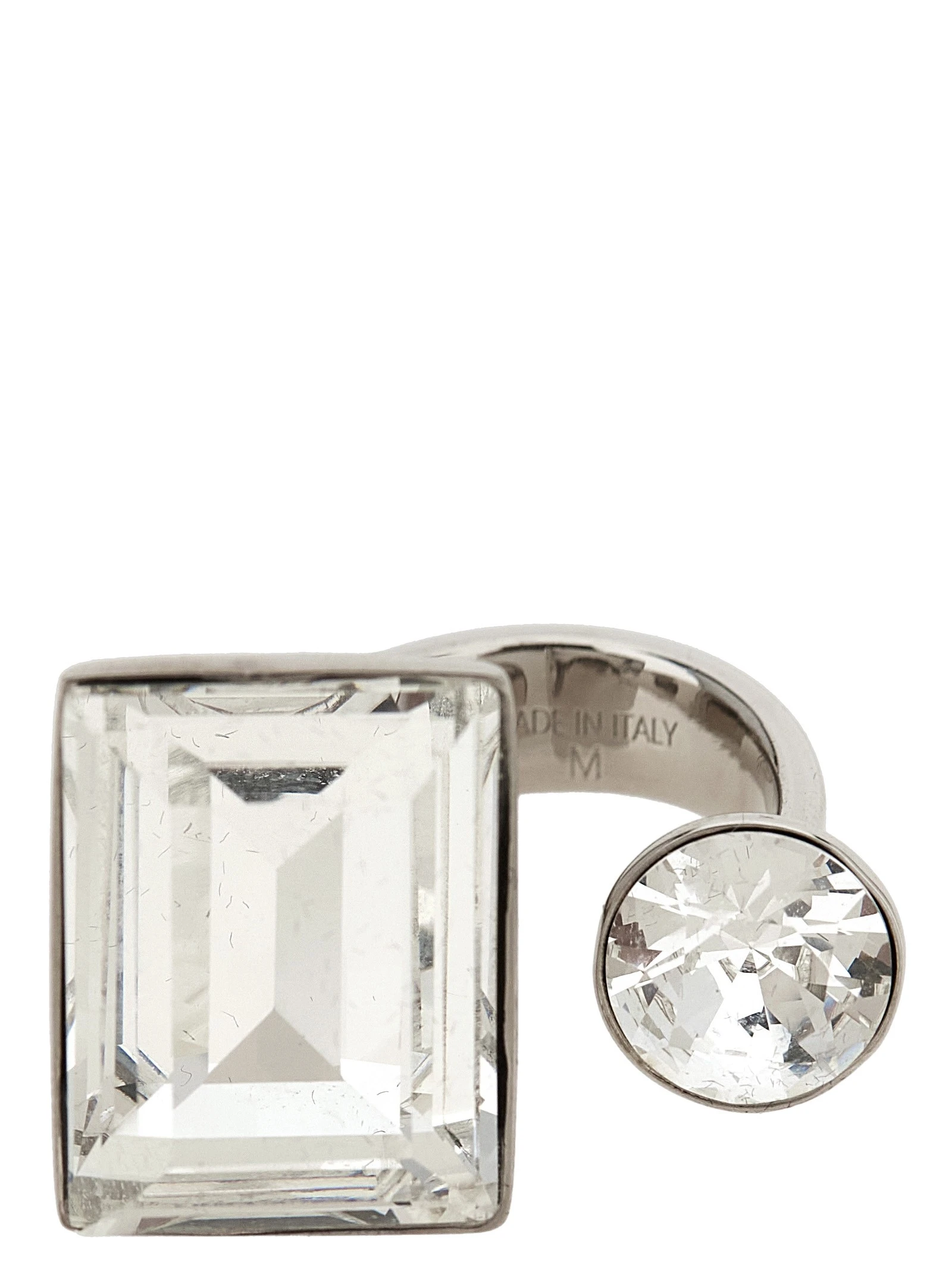 Open ring with crystals