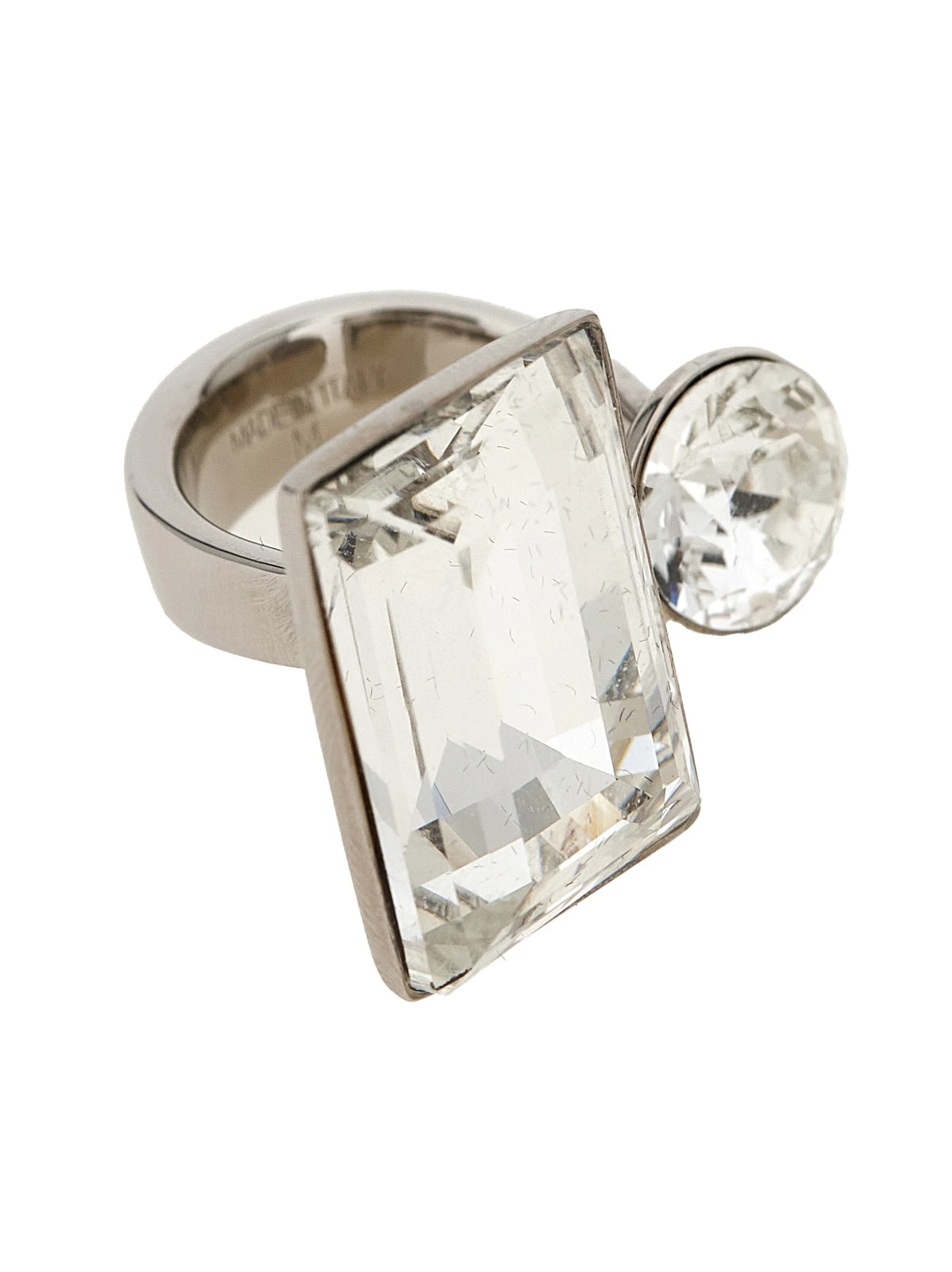 Open ring with crystals