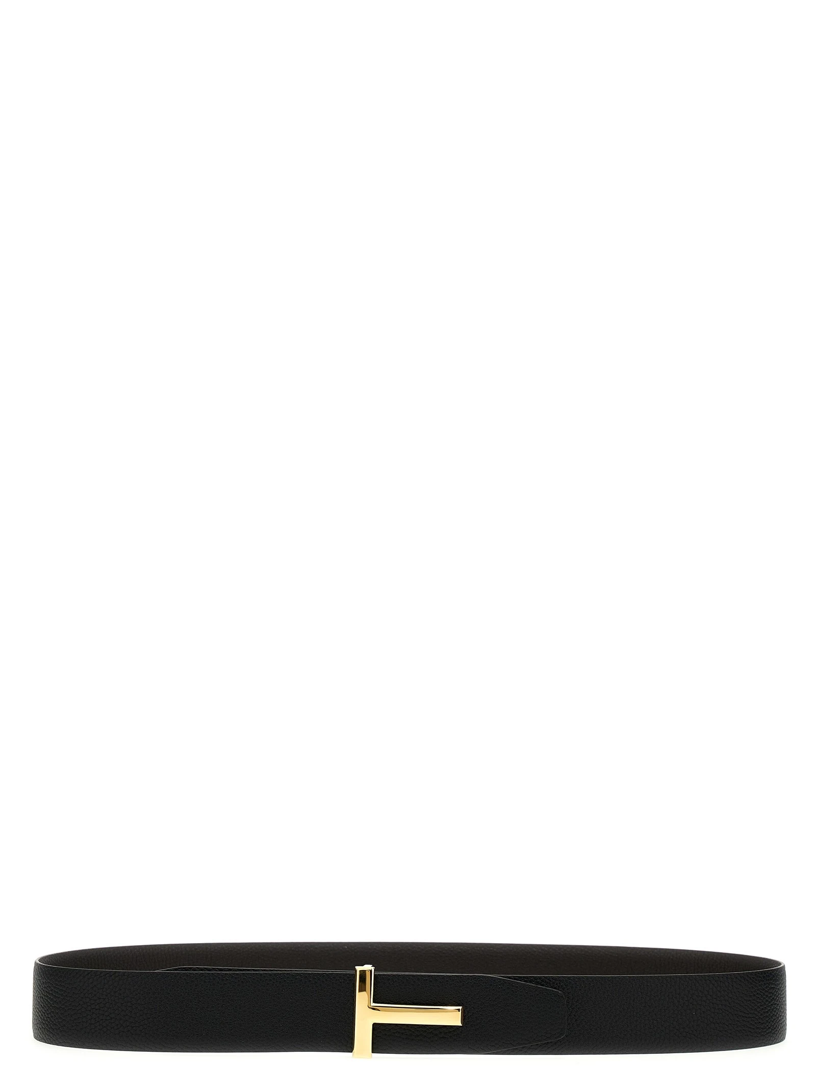 Buckle logo reversible belt