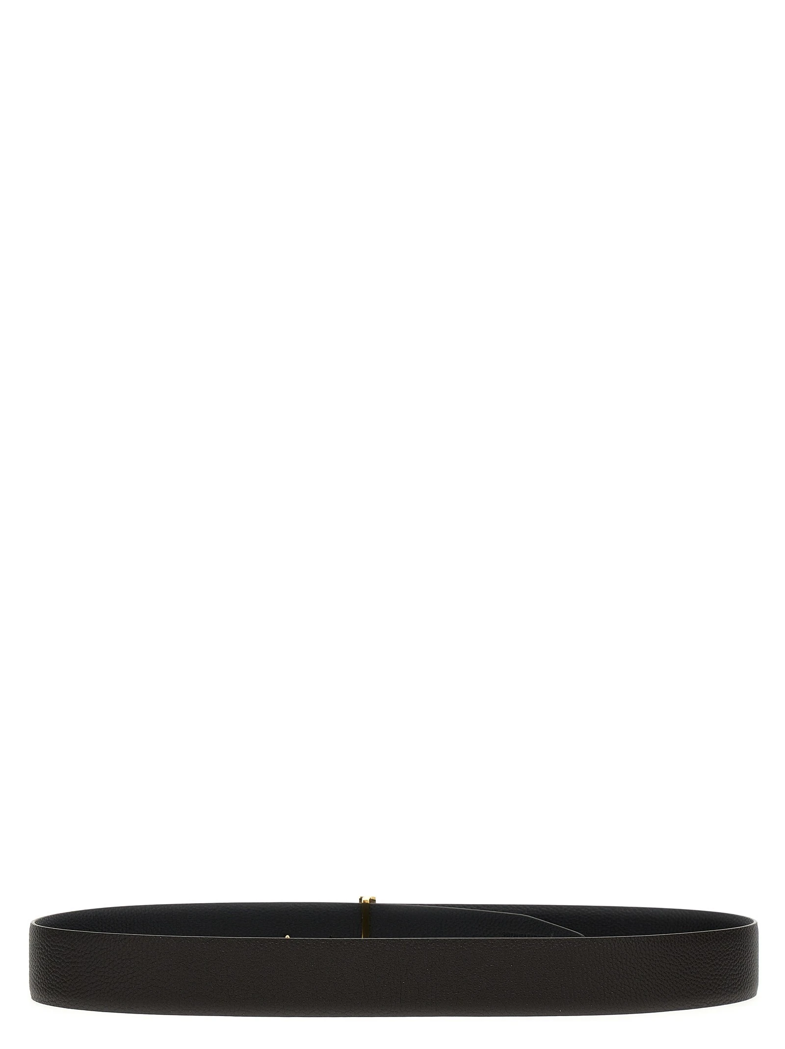 Buckle logo reversible belt