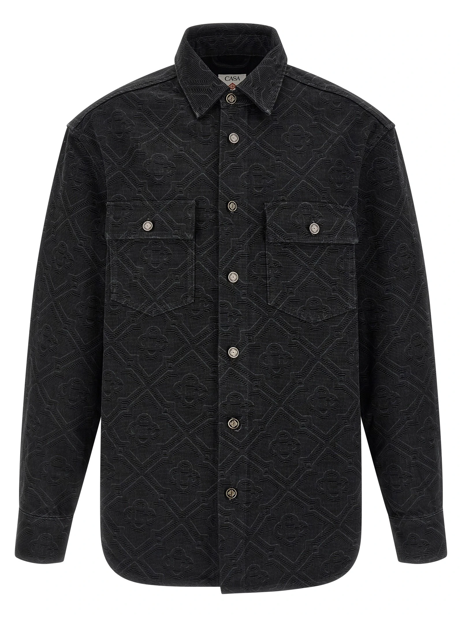 'Laser Monogram Denim' overshirt