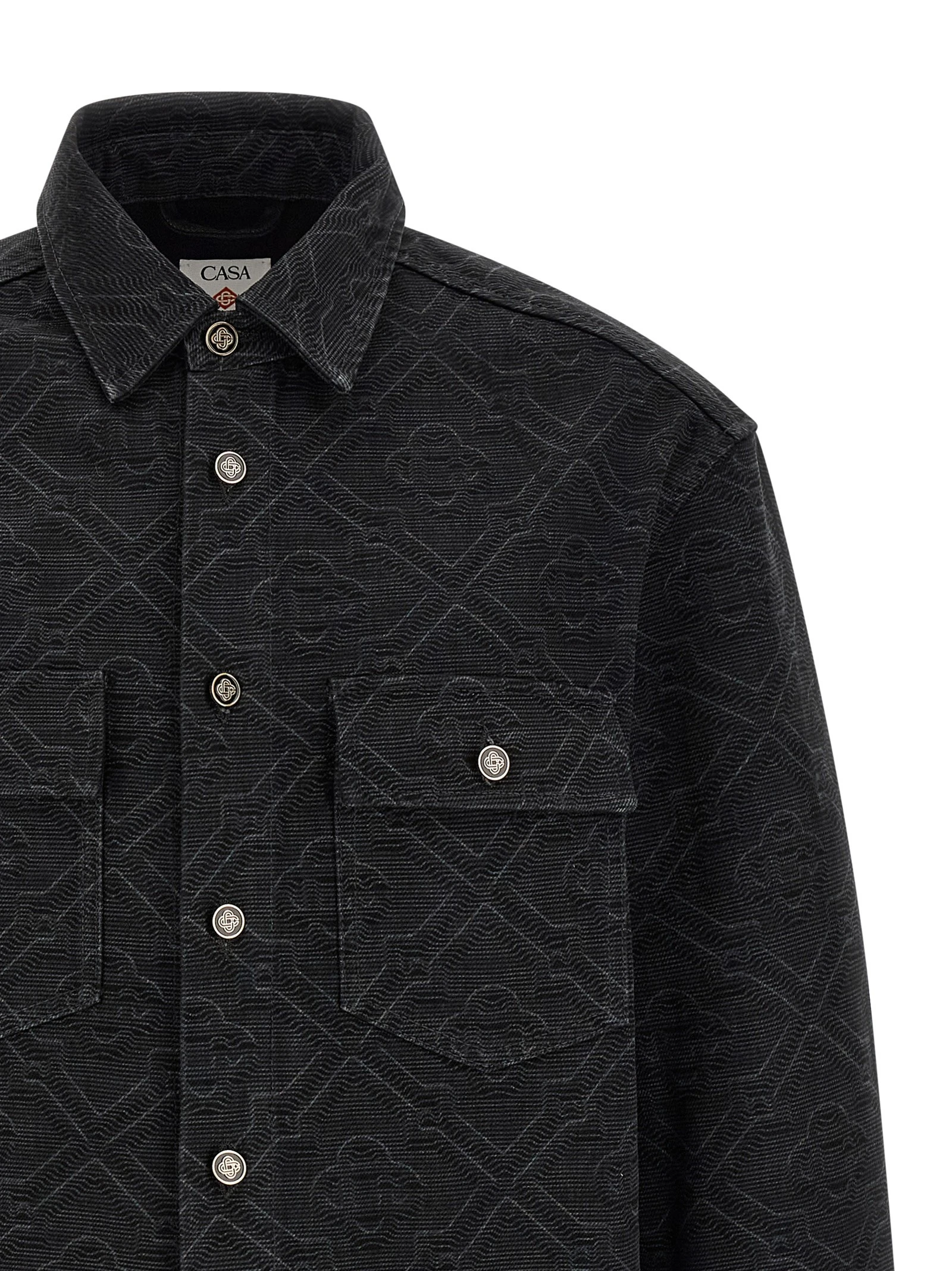 'Laser Monogram Denim' overshirt