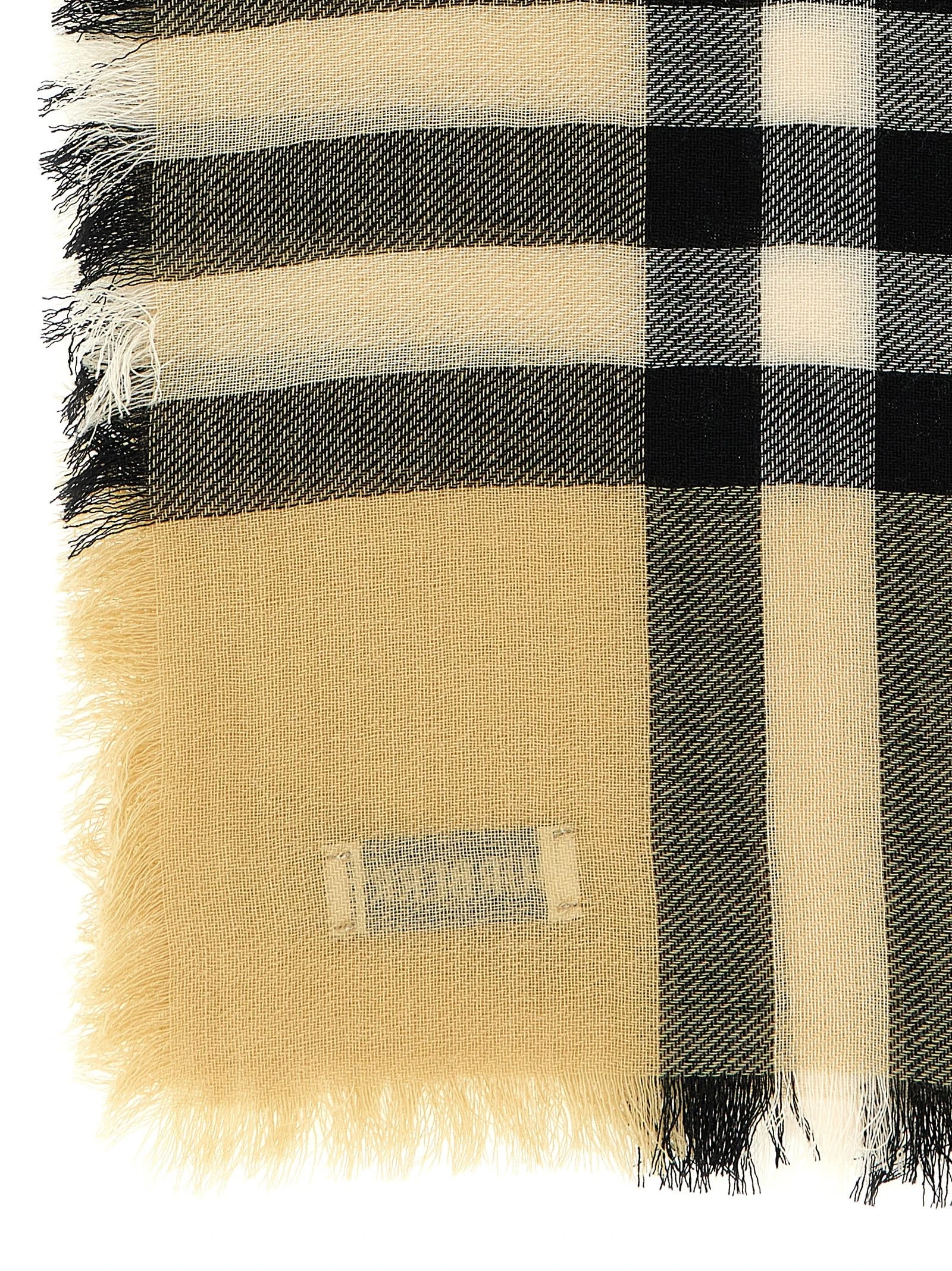 Check wool scarf