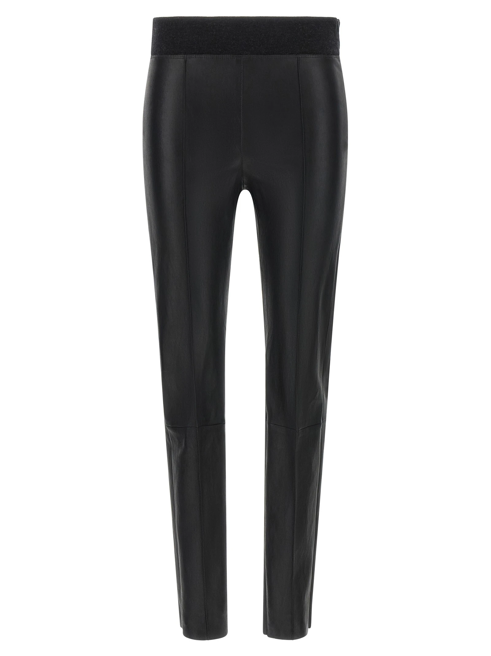 Stretch nappa leather leggings