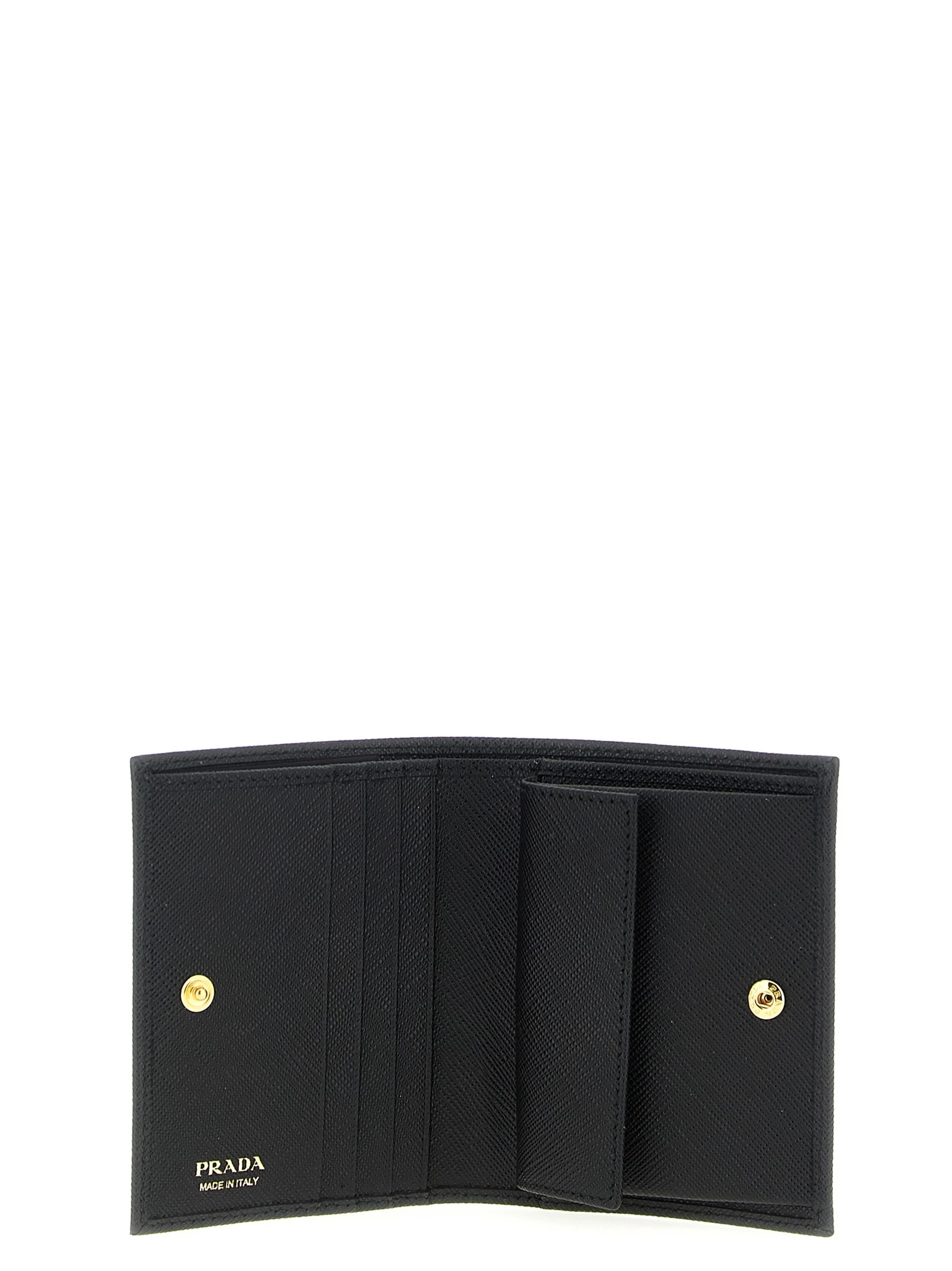 Logo leather wallet