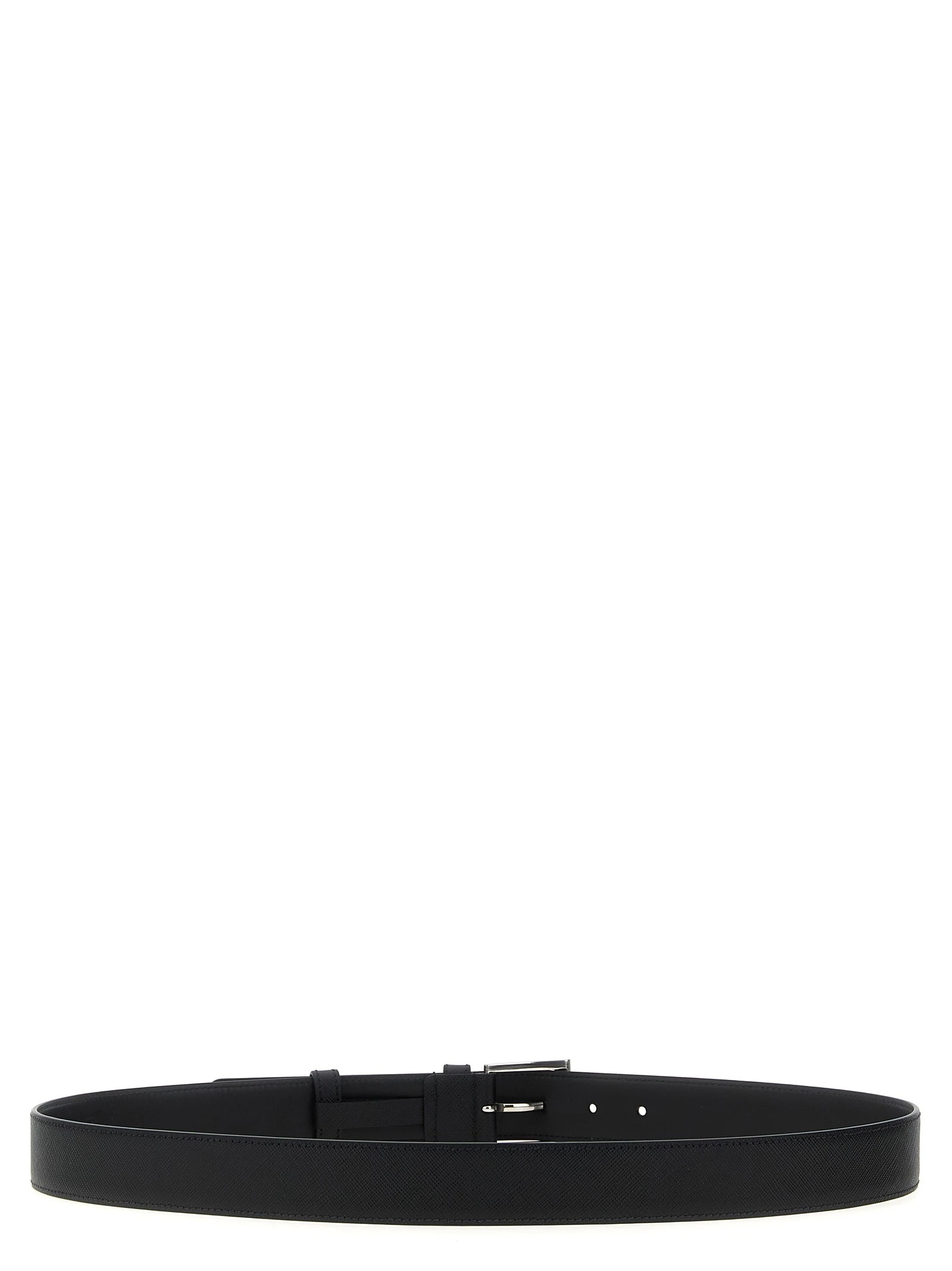 Saffiano leather belt