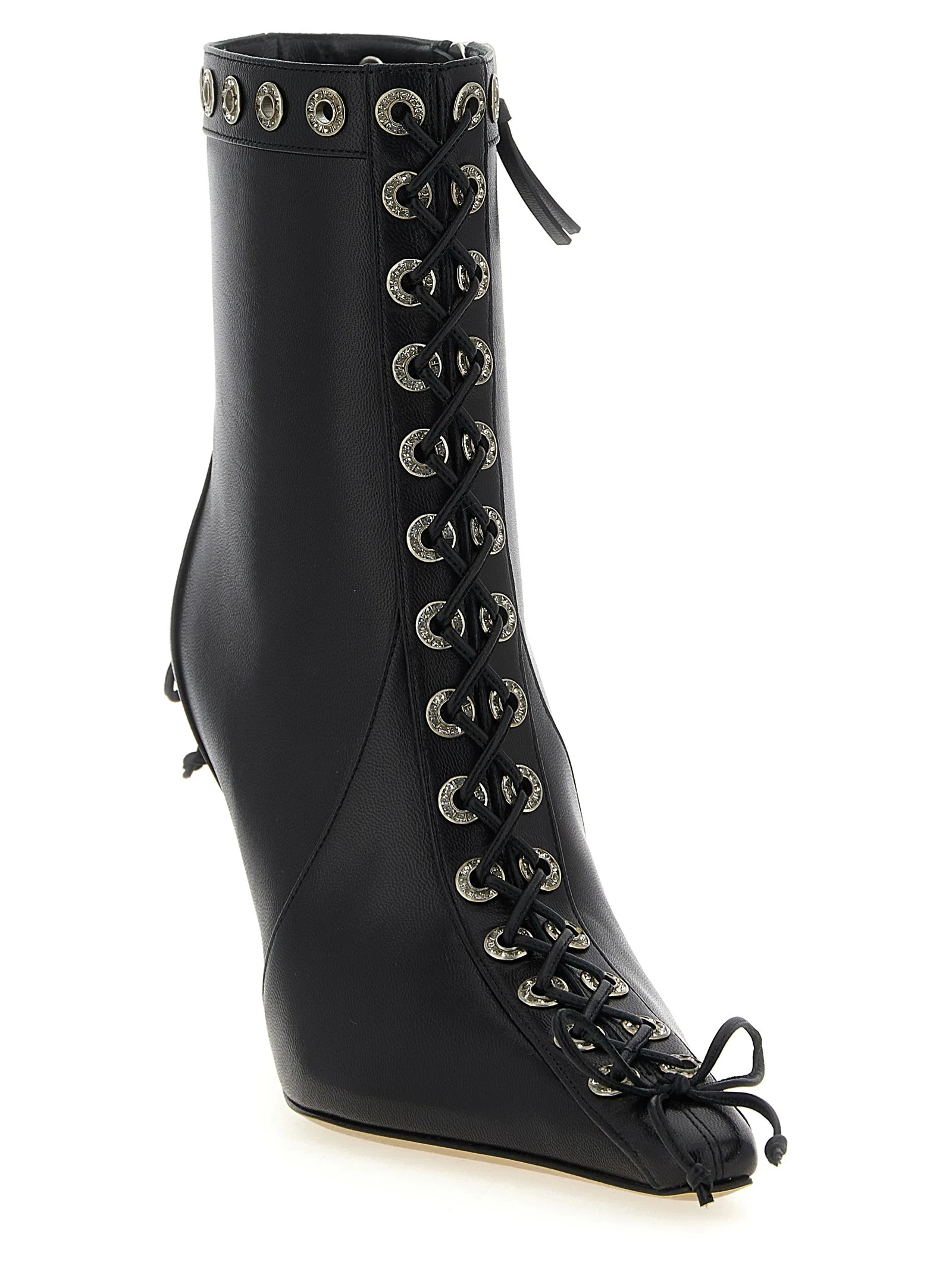 'Crystalized Corset' ankle boots