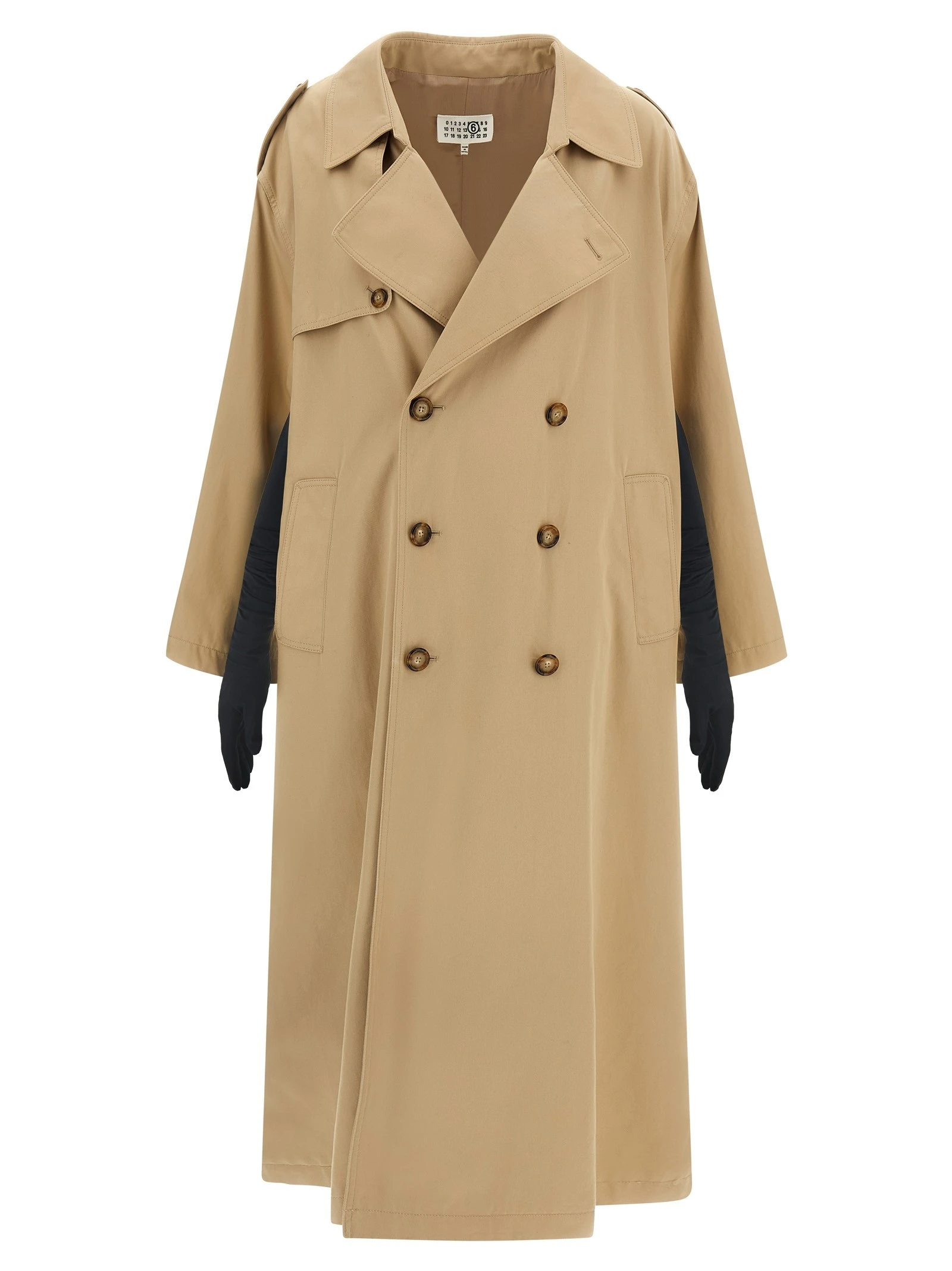 Trench coat with gloves