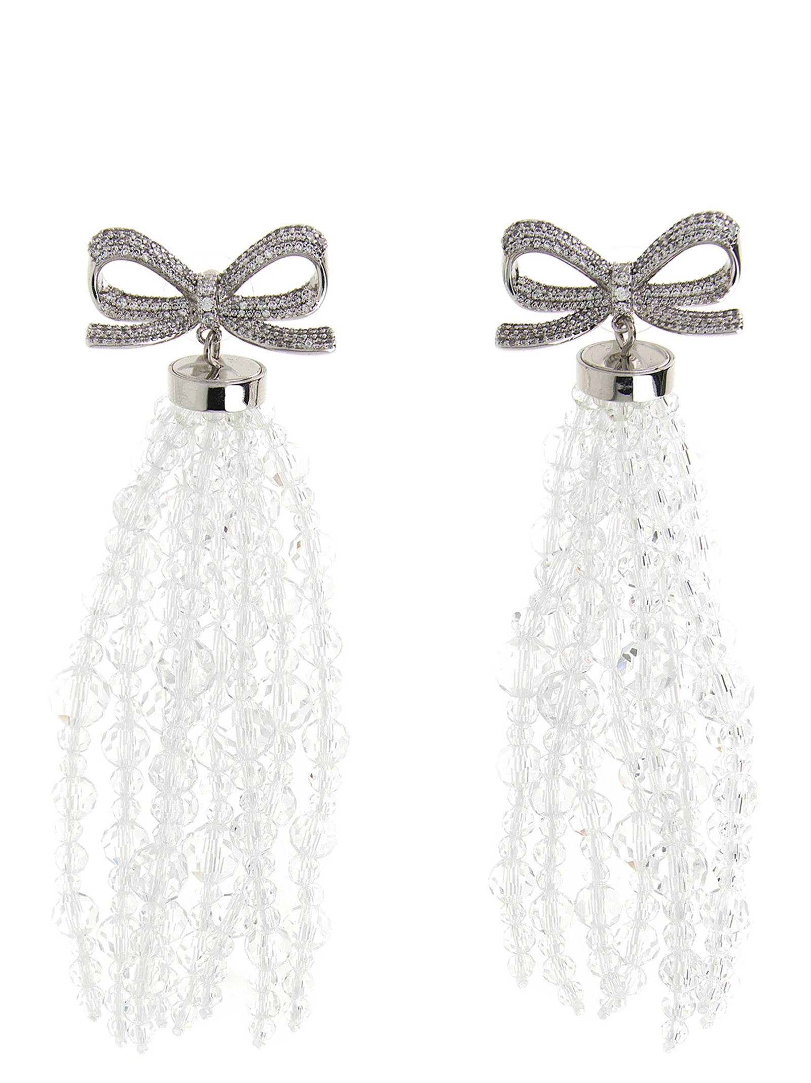 'Bow Beaded Waterfall' earrings