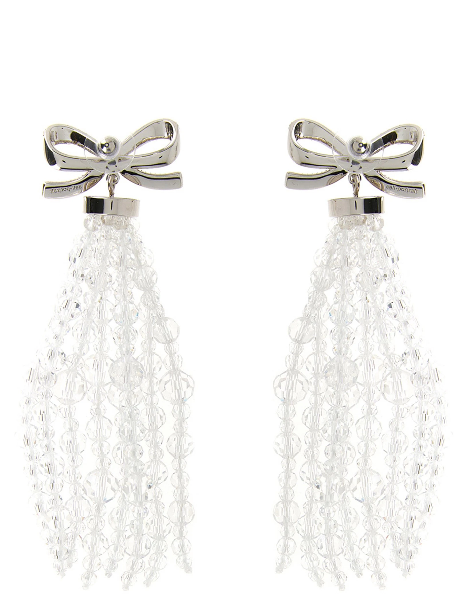 'Bow Beaded Waterfall' earrings