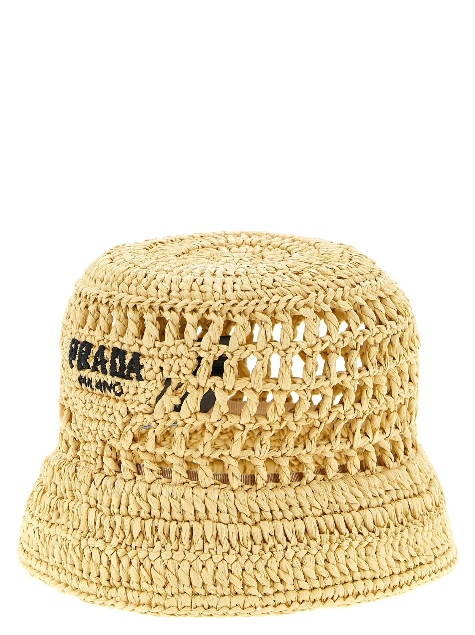Crochet logo bucket hat