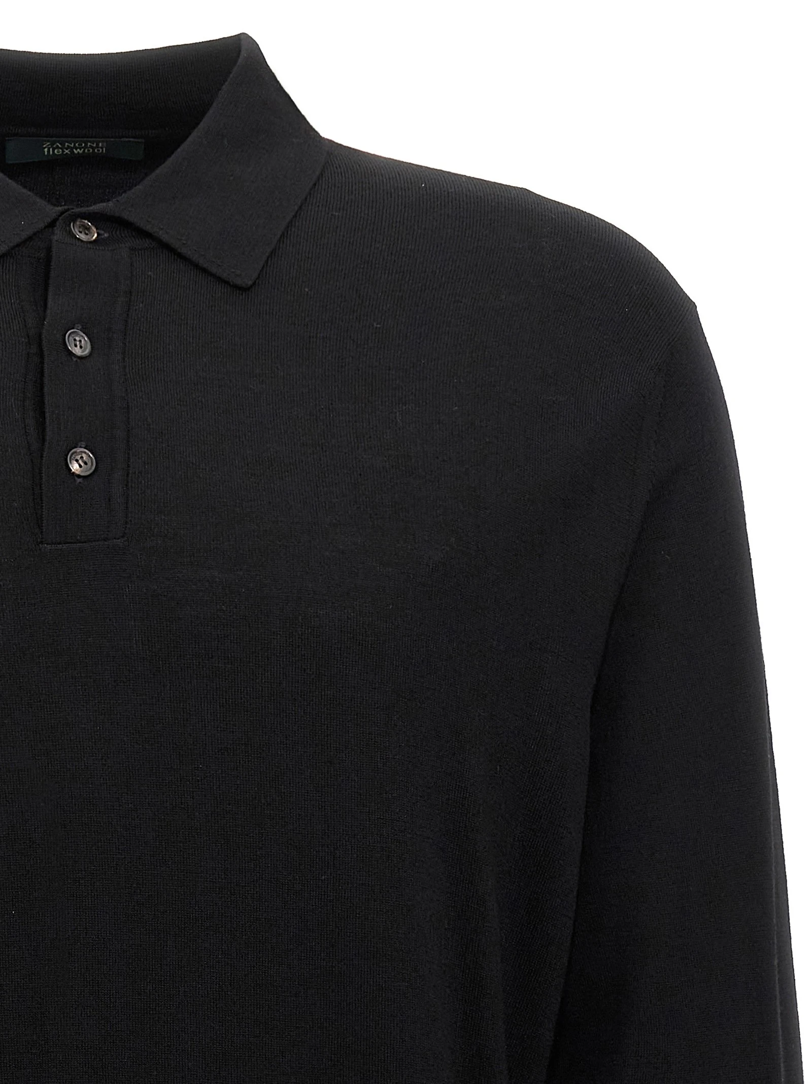 Wool polo shirt