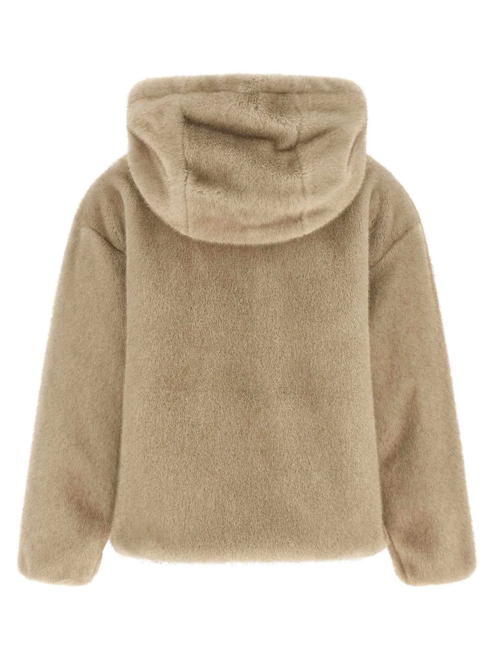 Eco fur hooded