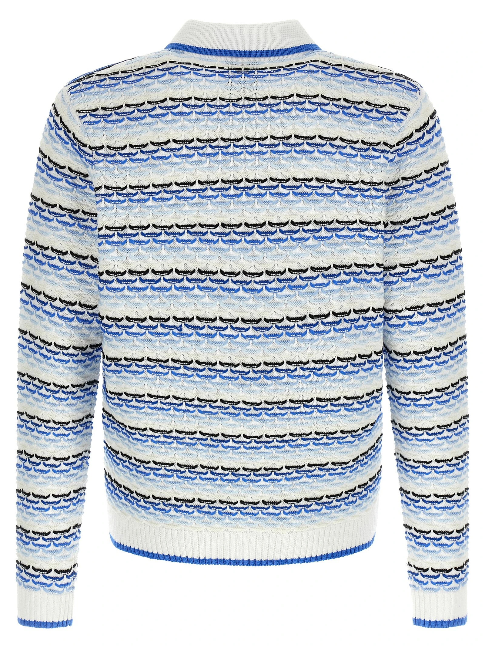 'Tuck Stitch Long Sleeve' polo shirt