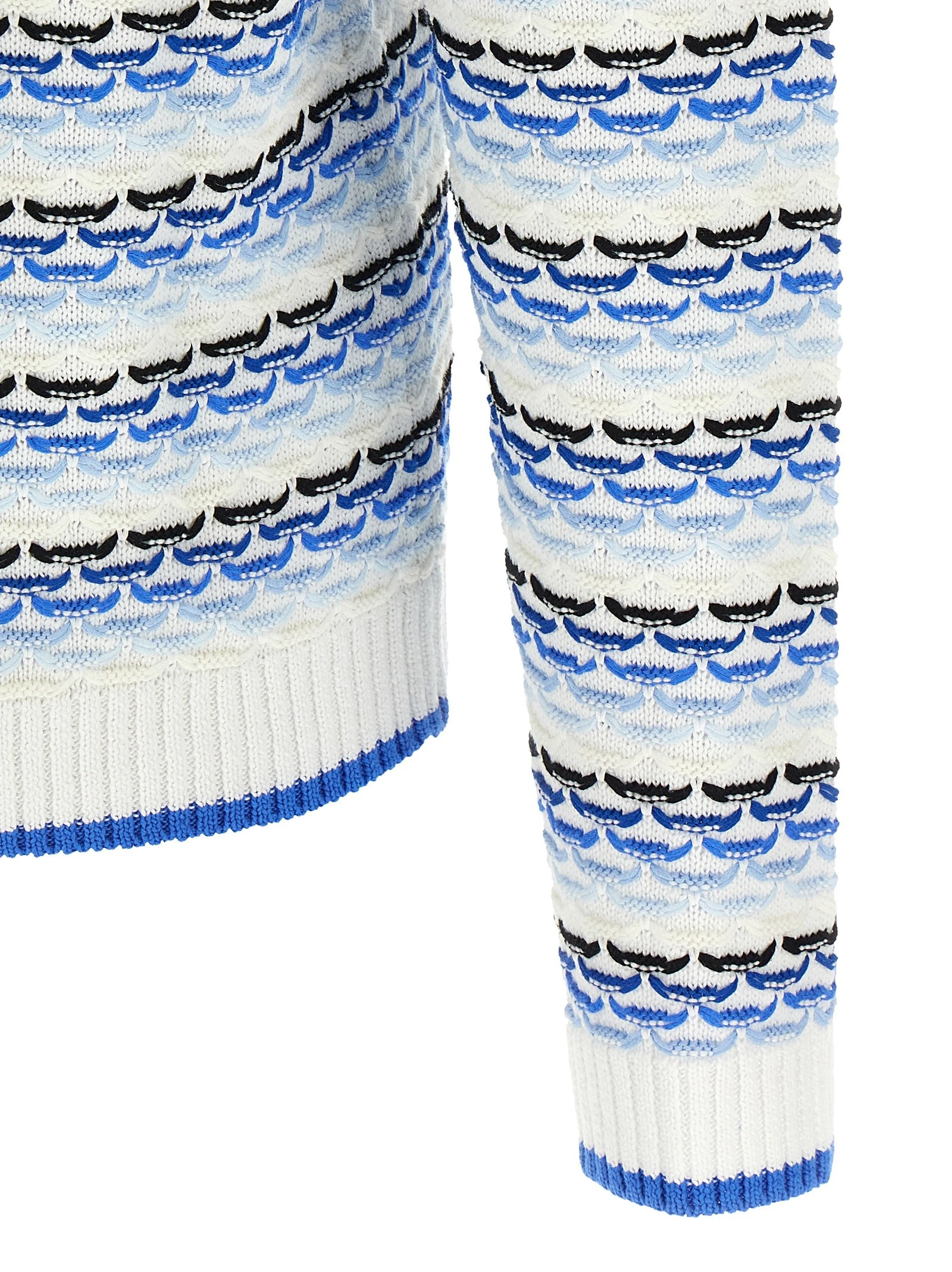 'Tuck Stitch Long Sleeve' polo shirt
