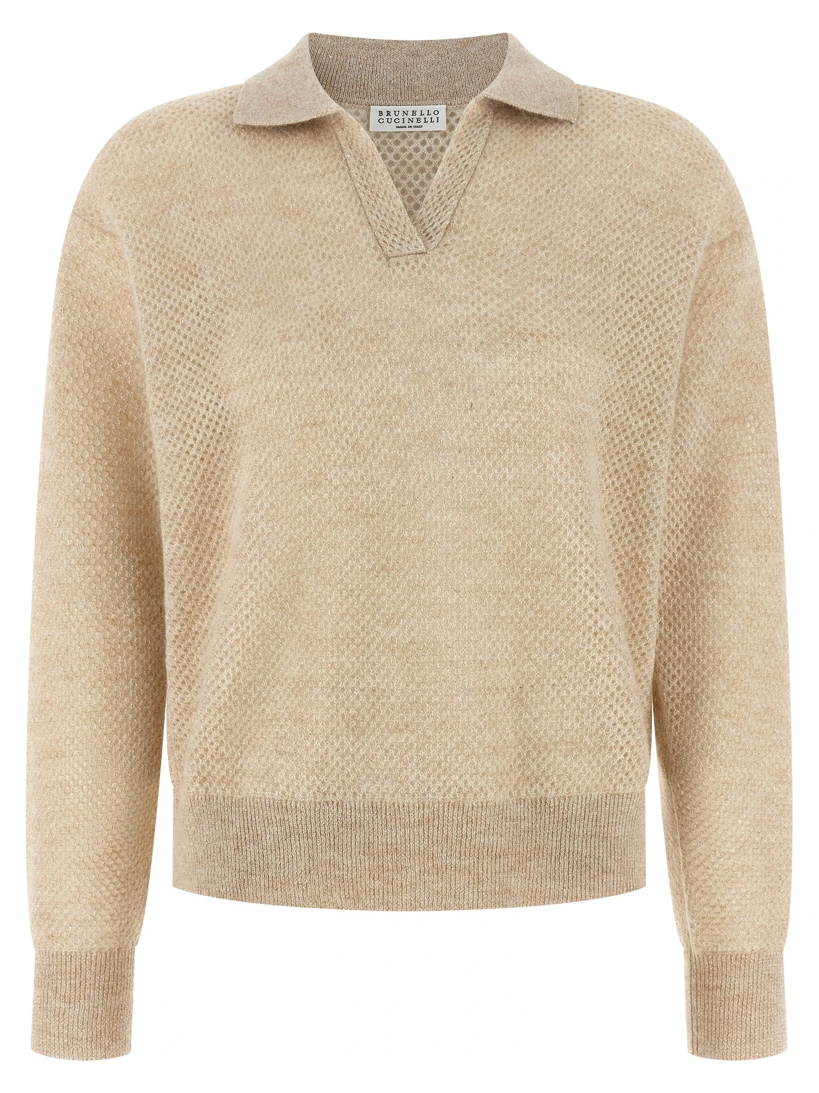 Waffle processing polo shirt