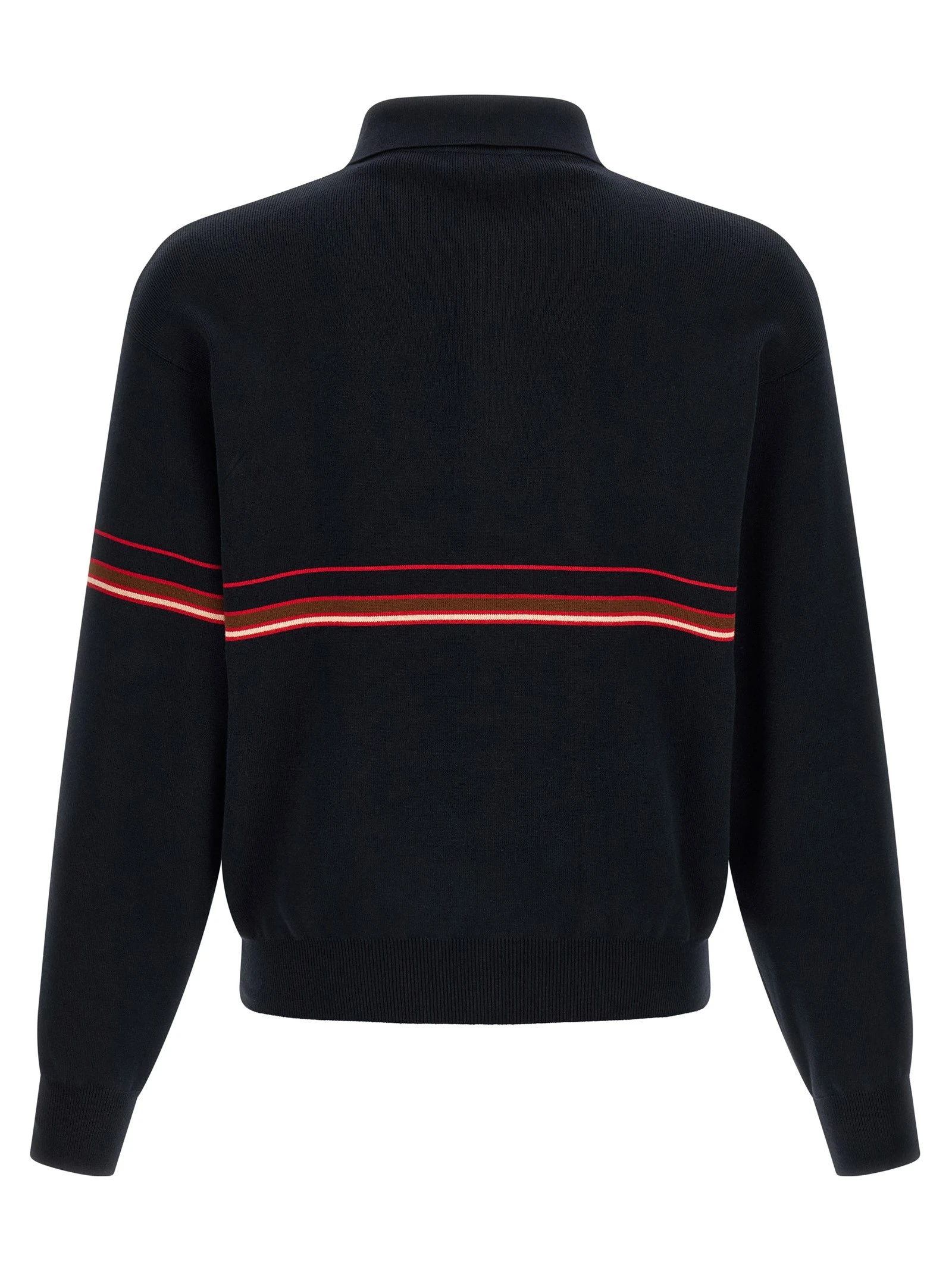 Inlaid striped polo shirt