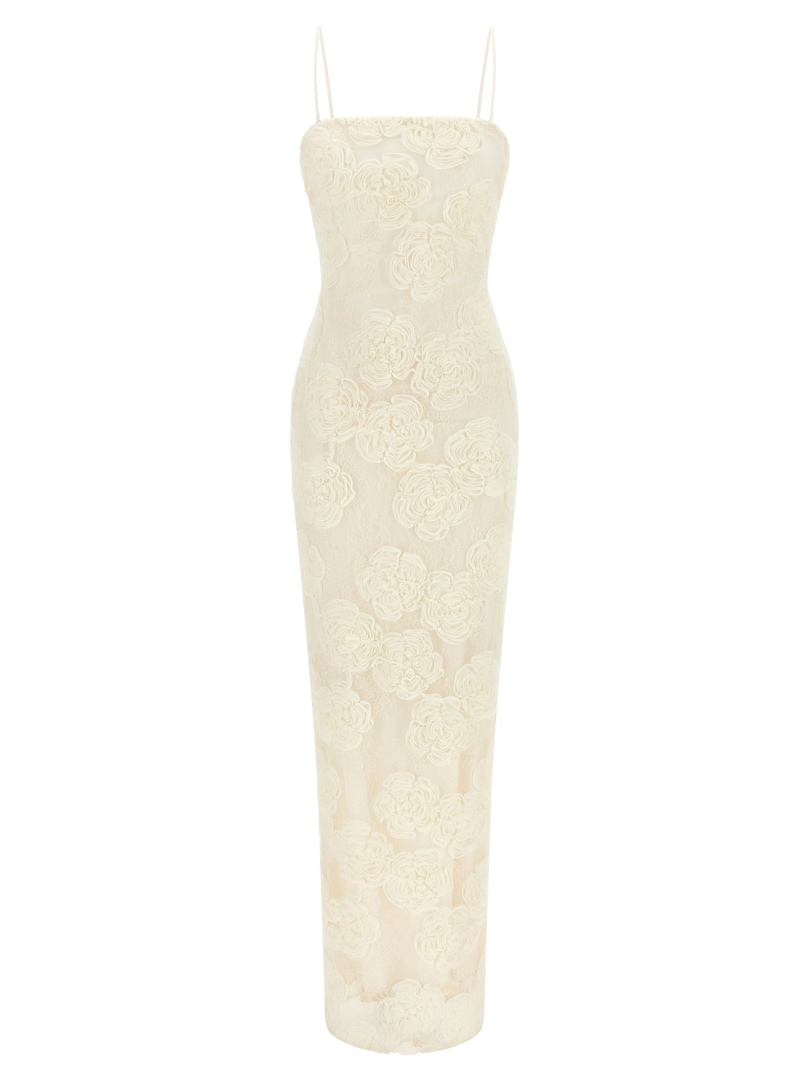 'Flower Mesh Tube' dress