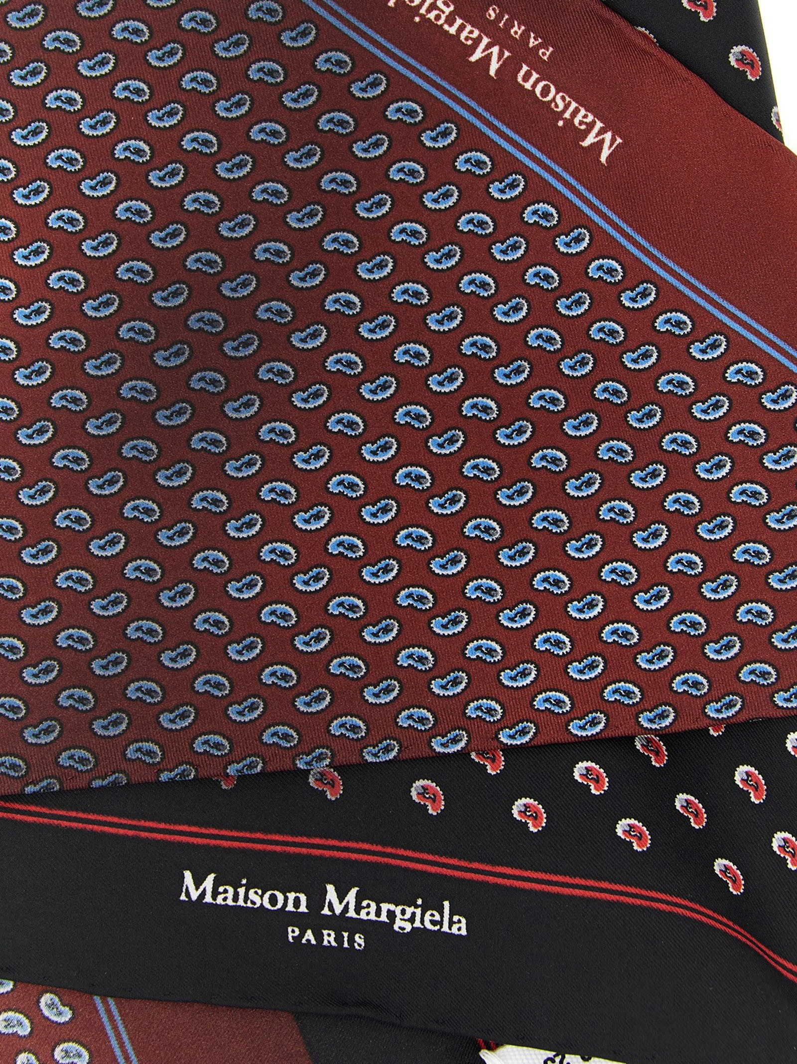 Paisley print double-sided scarf