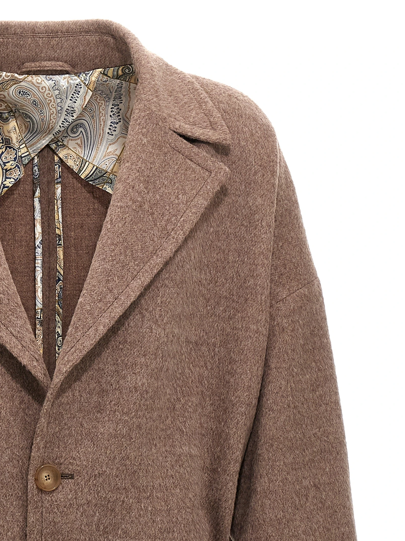Single-breasted wool coat