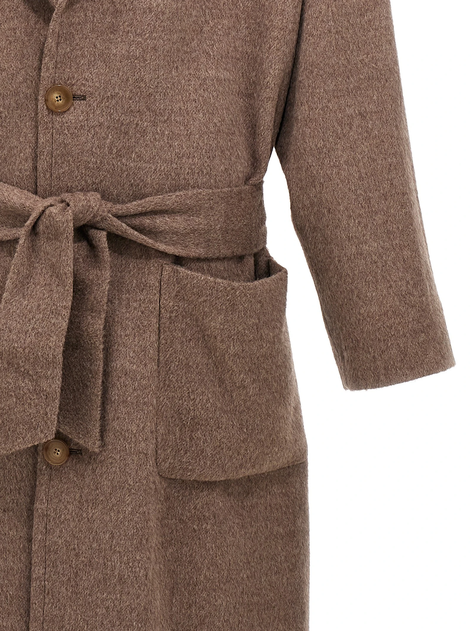 Single-breasted wool coat