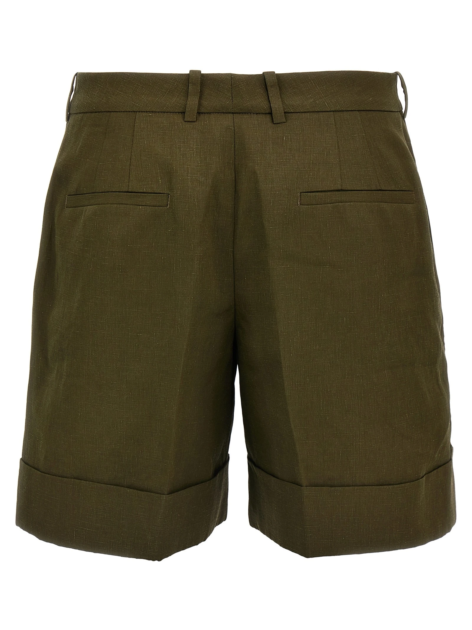 Linen bermuda shorts