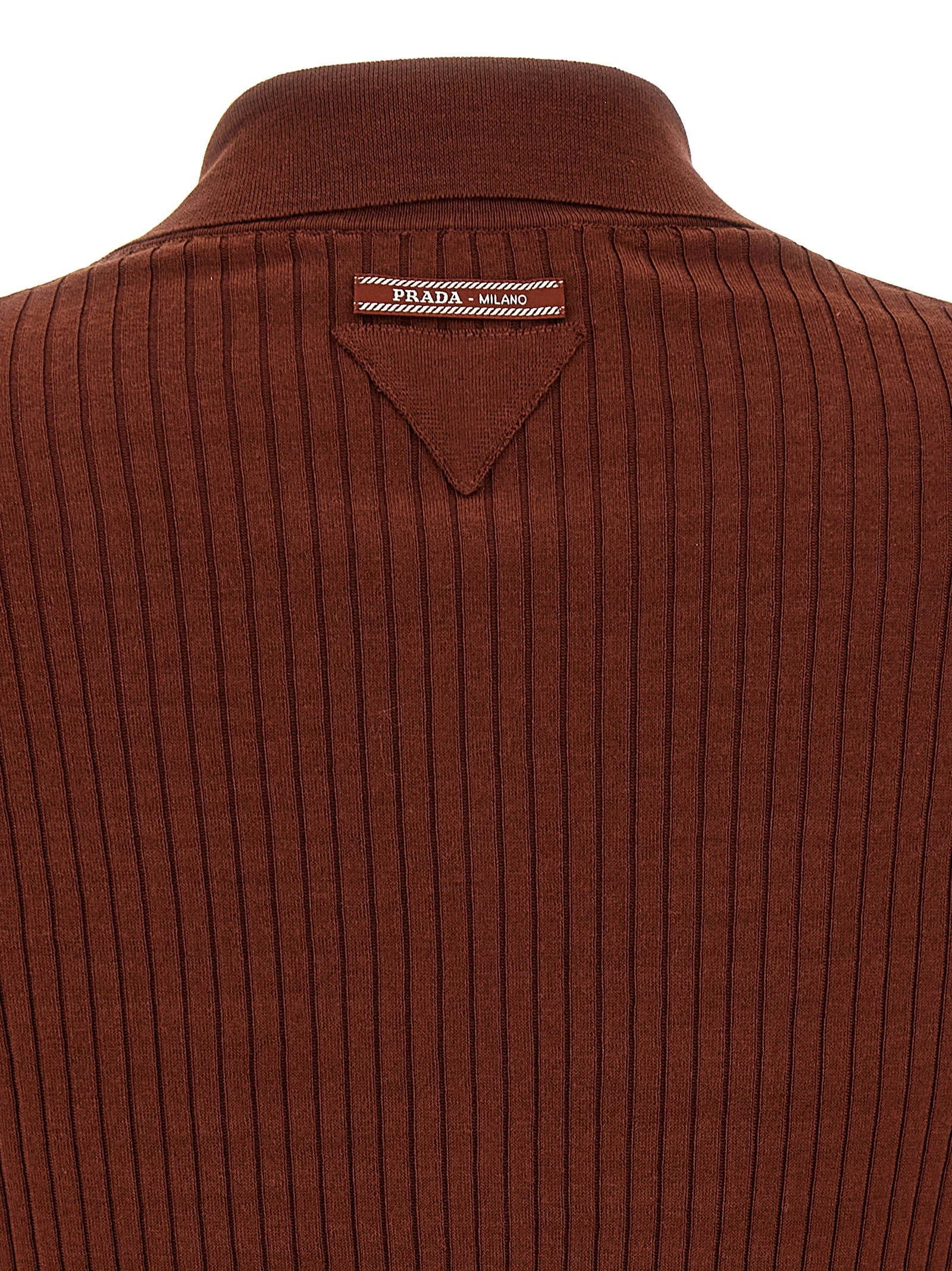 Ribbed polo shirt