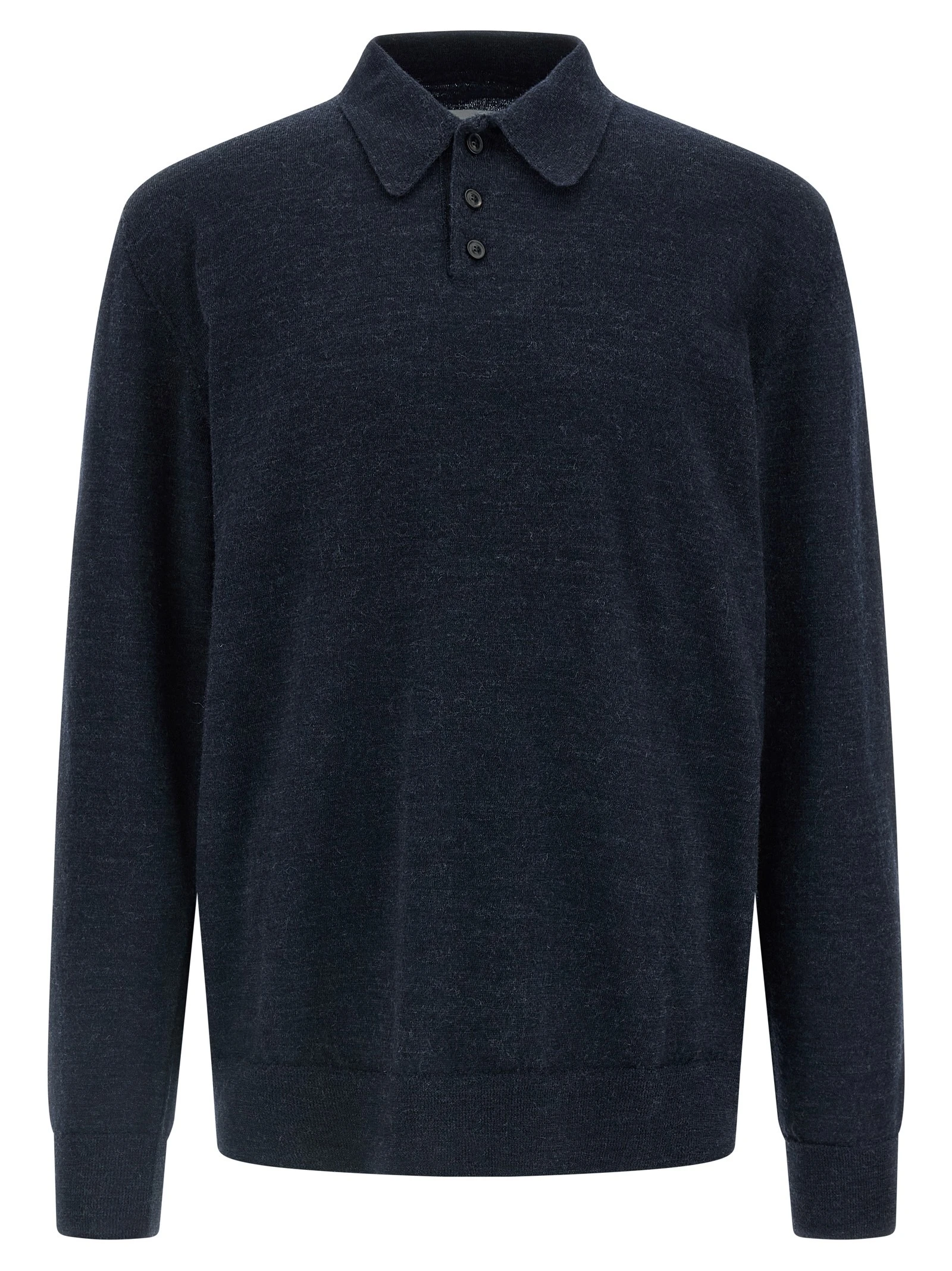 Suede patch polo shirt