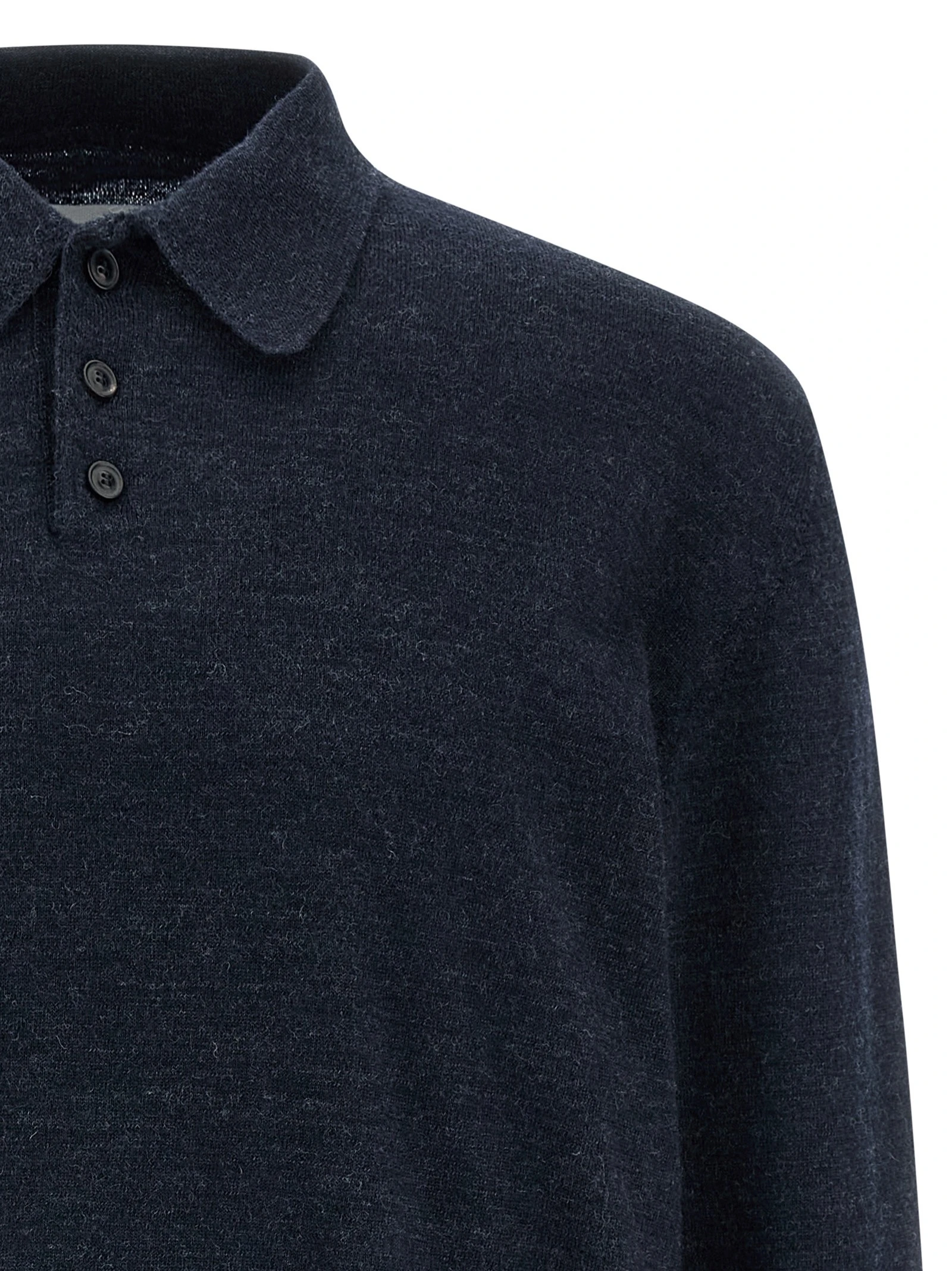 Suede patch polo shirt