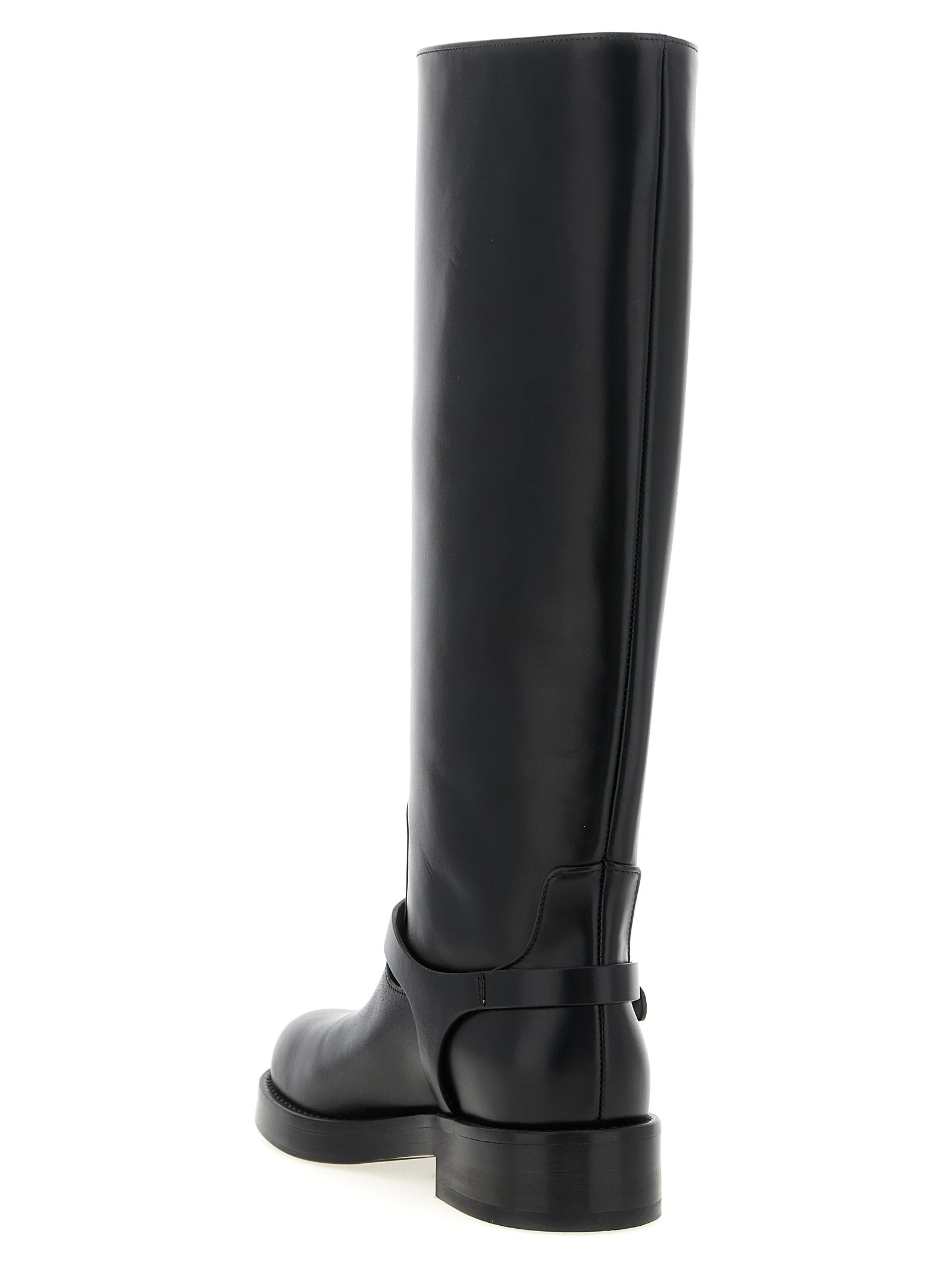 Logo strap boots