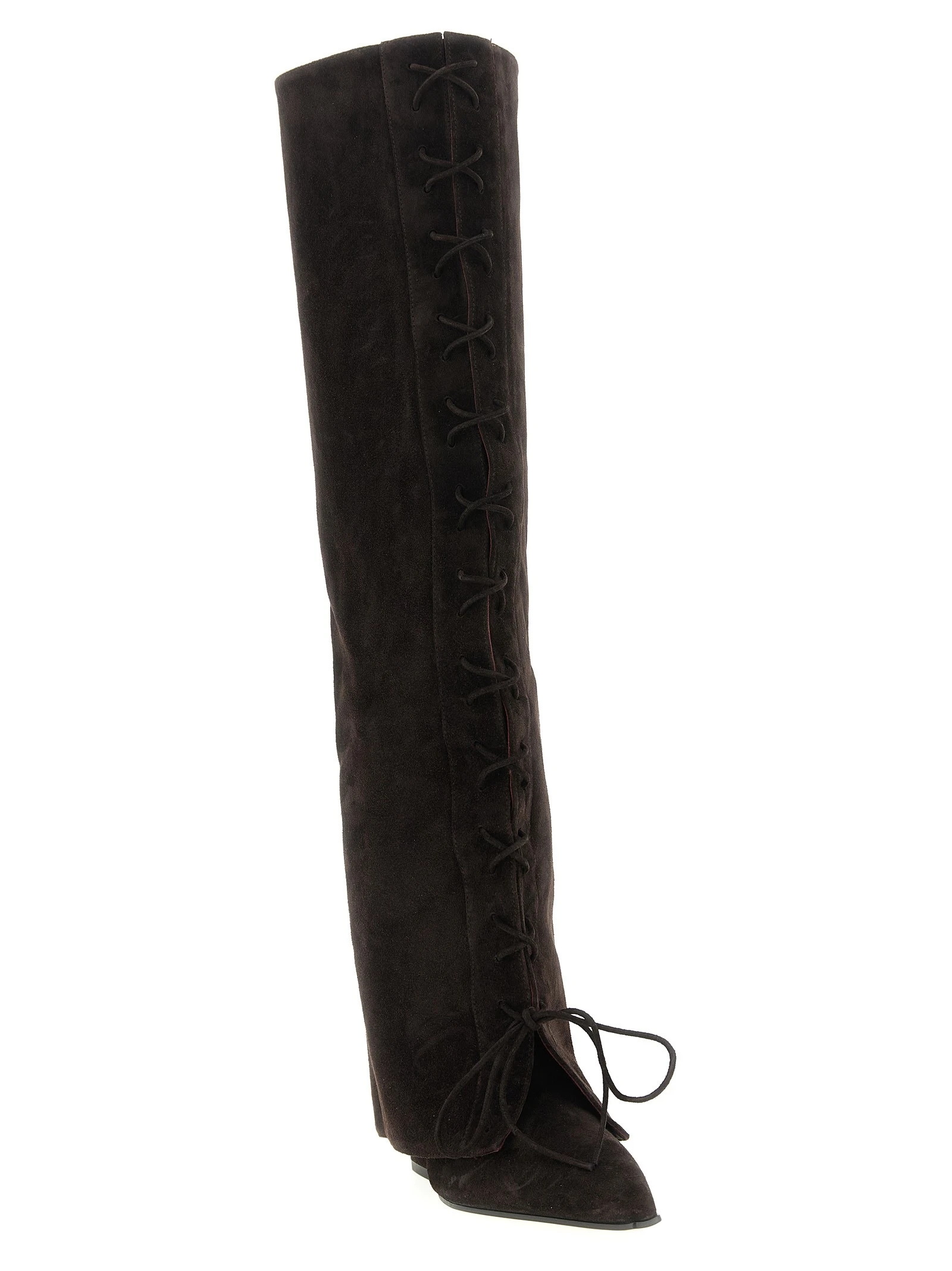 'Jane Fold Over Lace Up' boots