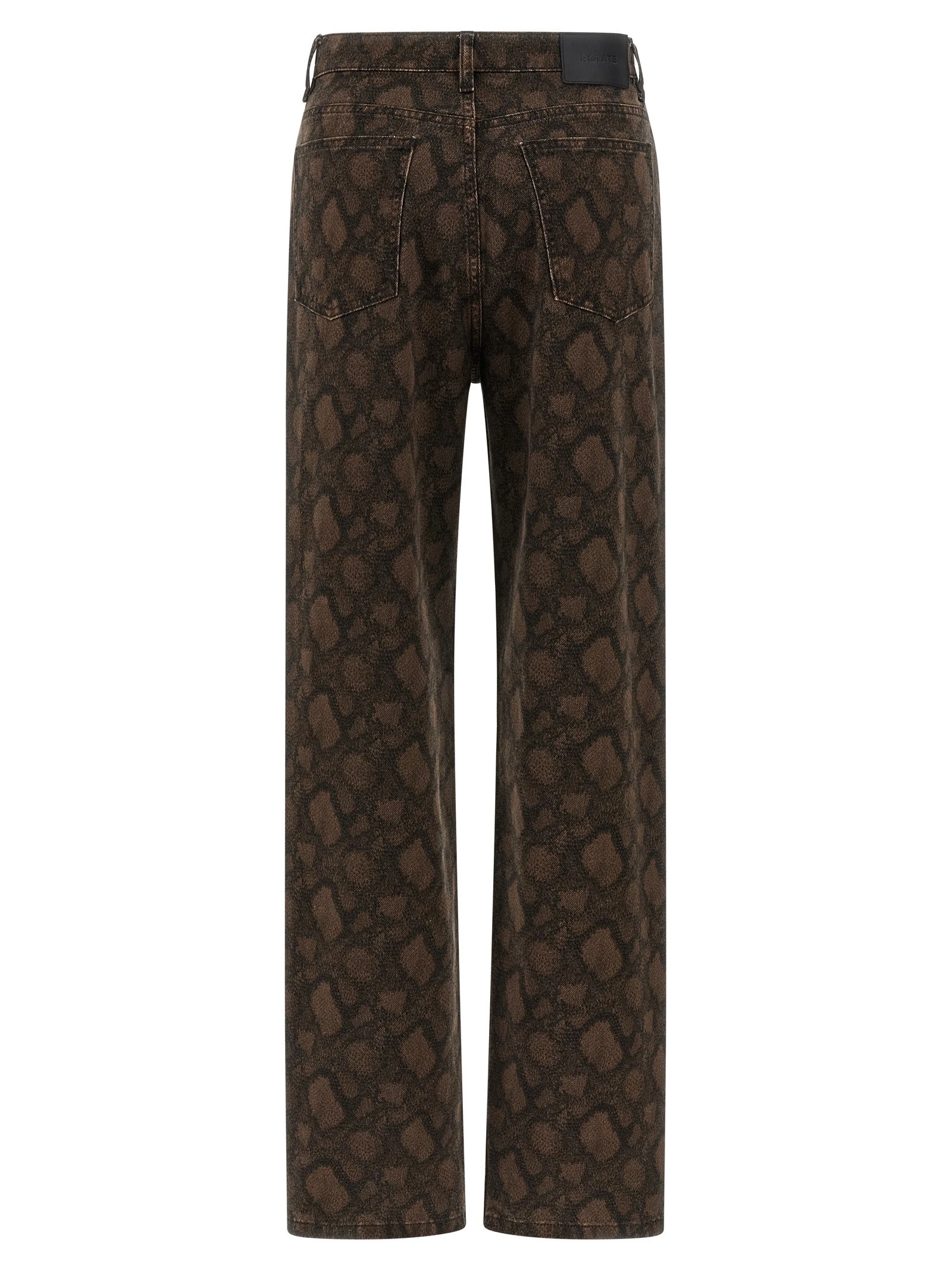 Animal print jeans